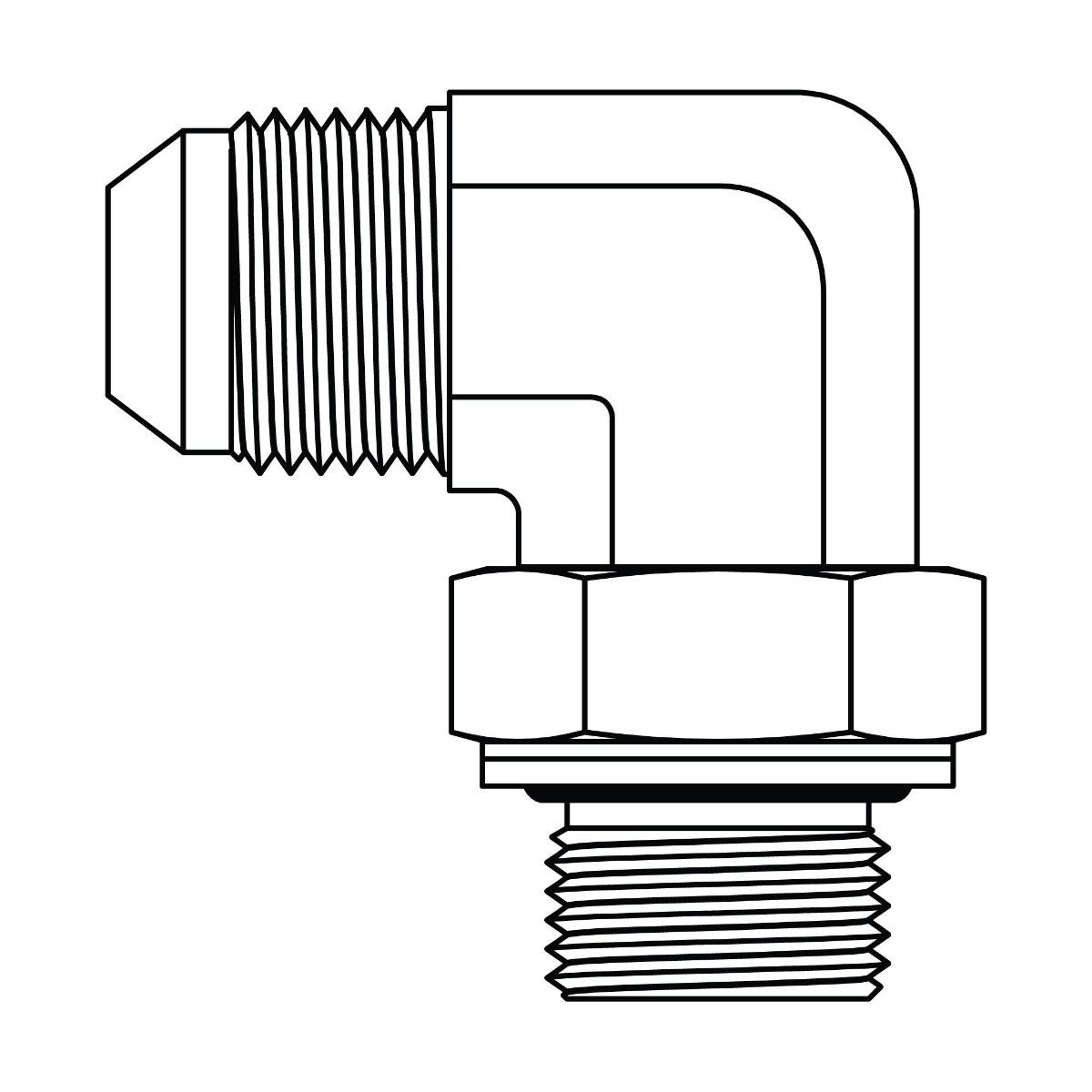 JIC to Metric Elbow 90&deg;