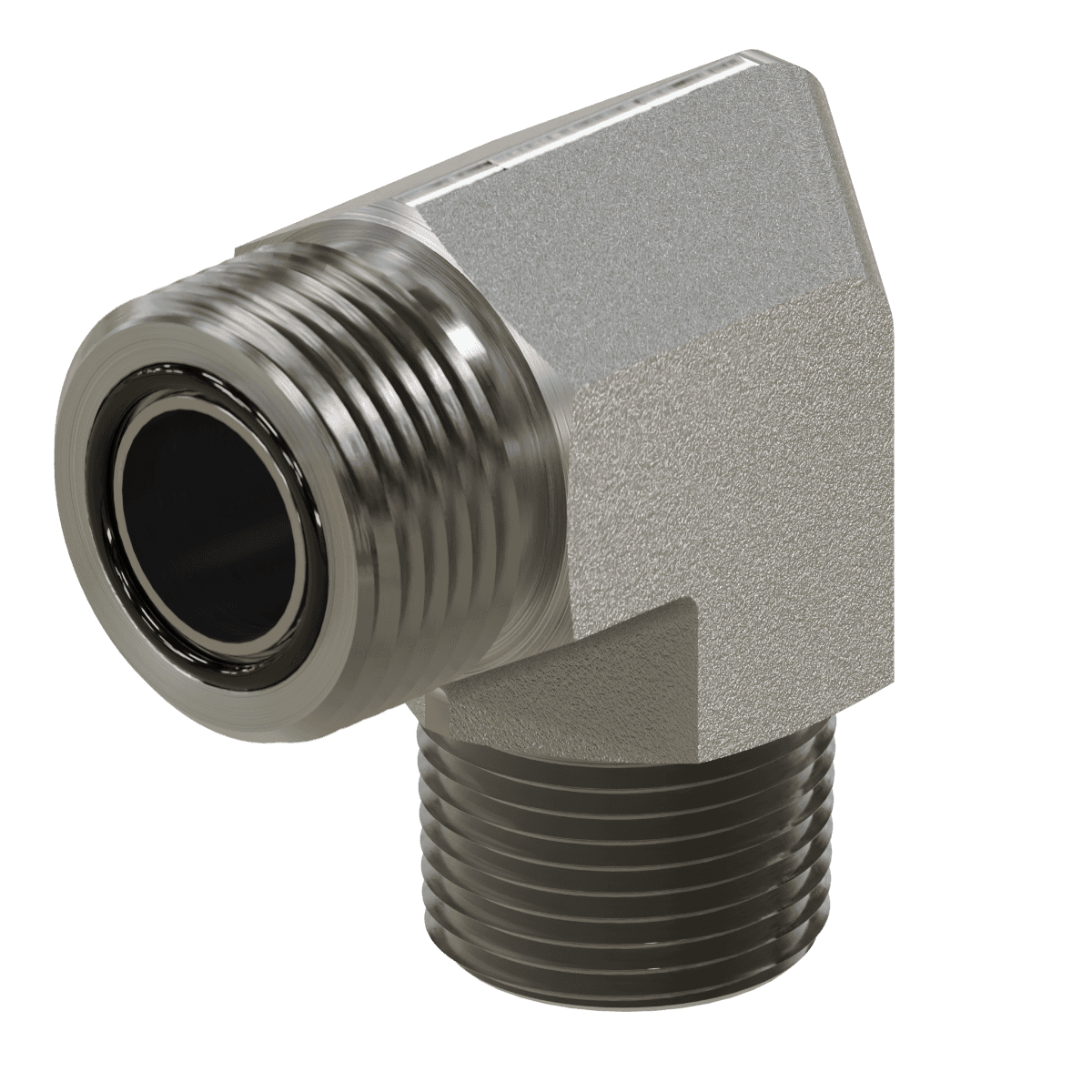 ORFS to Pipe Elbow 90&deg;