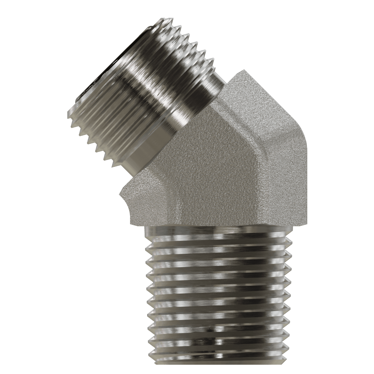 ORFS to Pipe Elbow 45&deg;