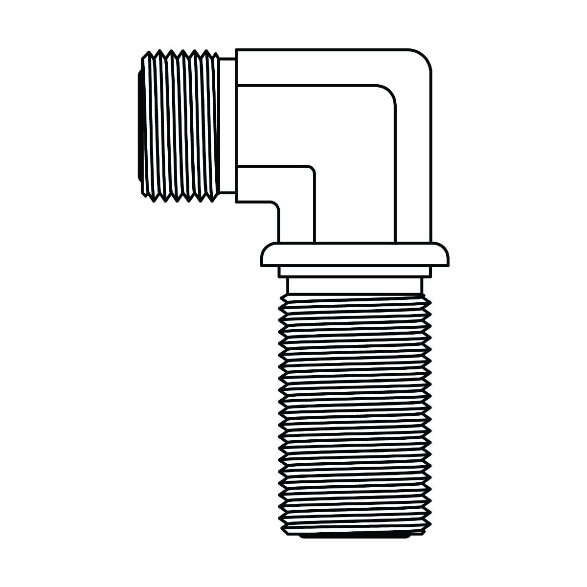 ORFS Bulkhead Union 90&deg;