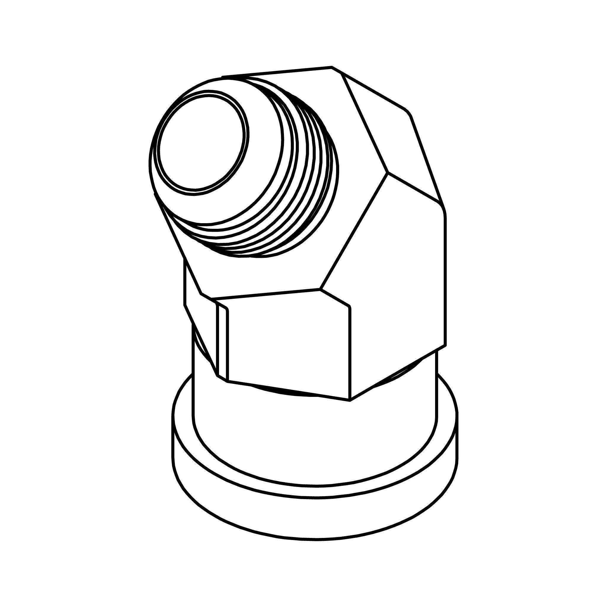 JIC to Flange Elbow 45&deg; - Code 62