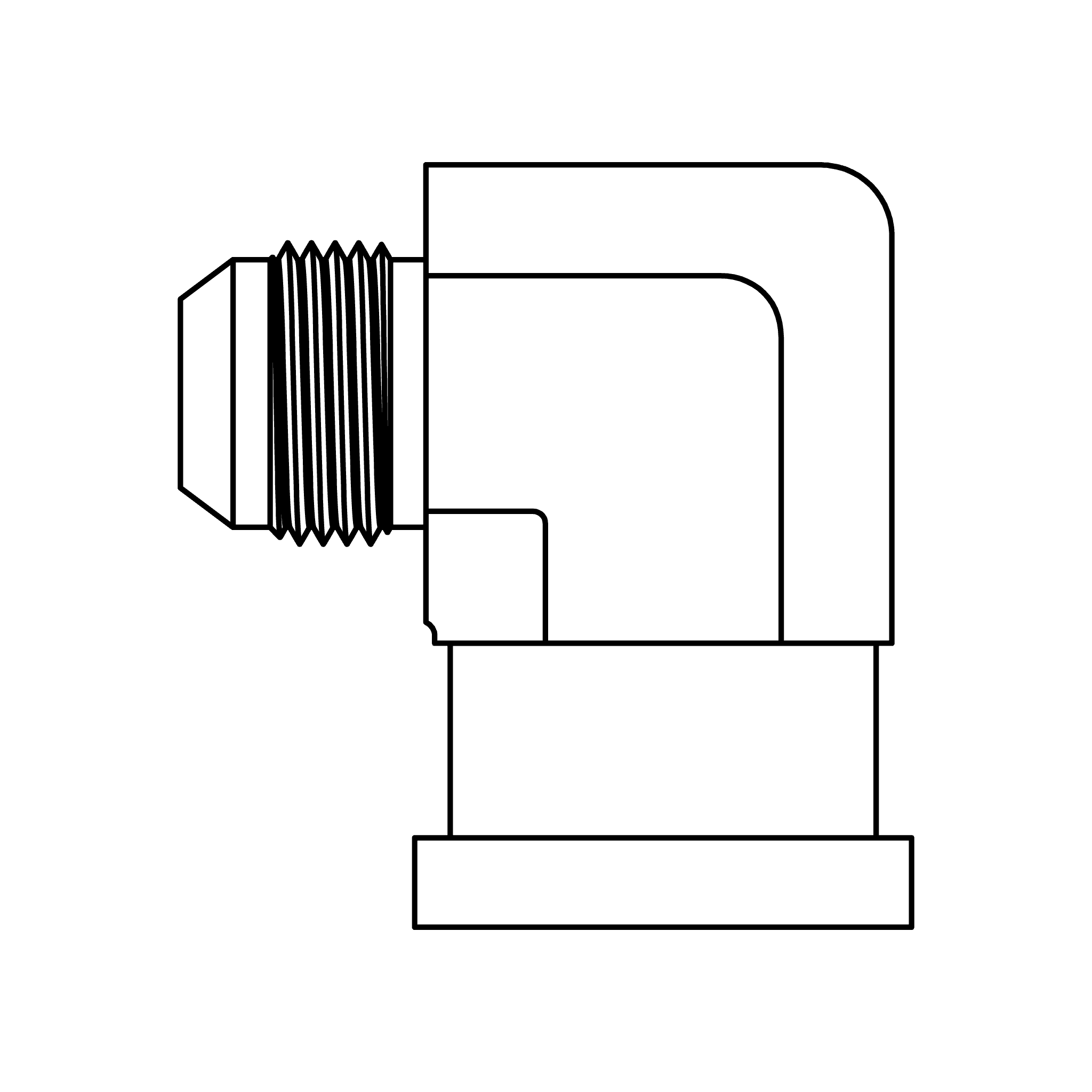 JIC to Flange Elbow 90&deg; - Code 62