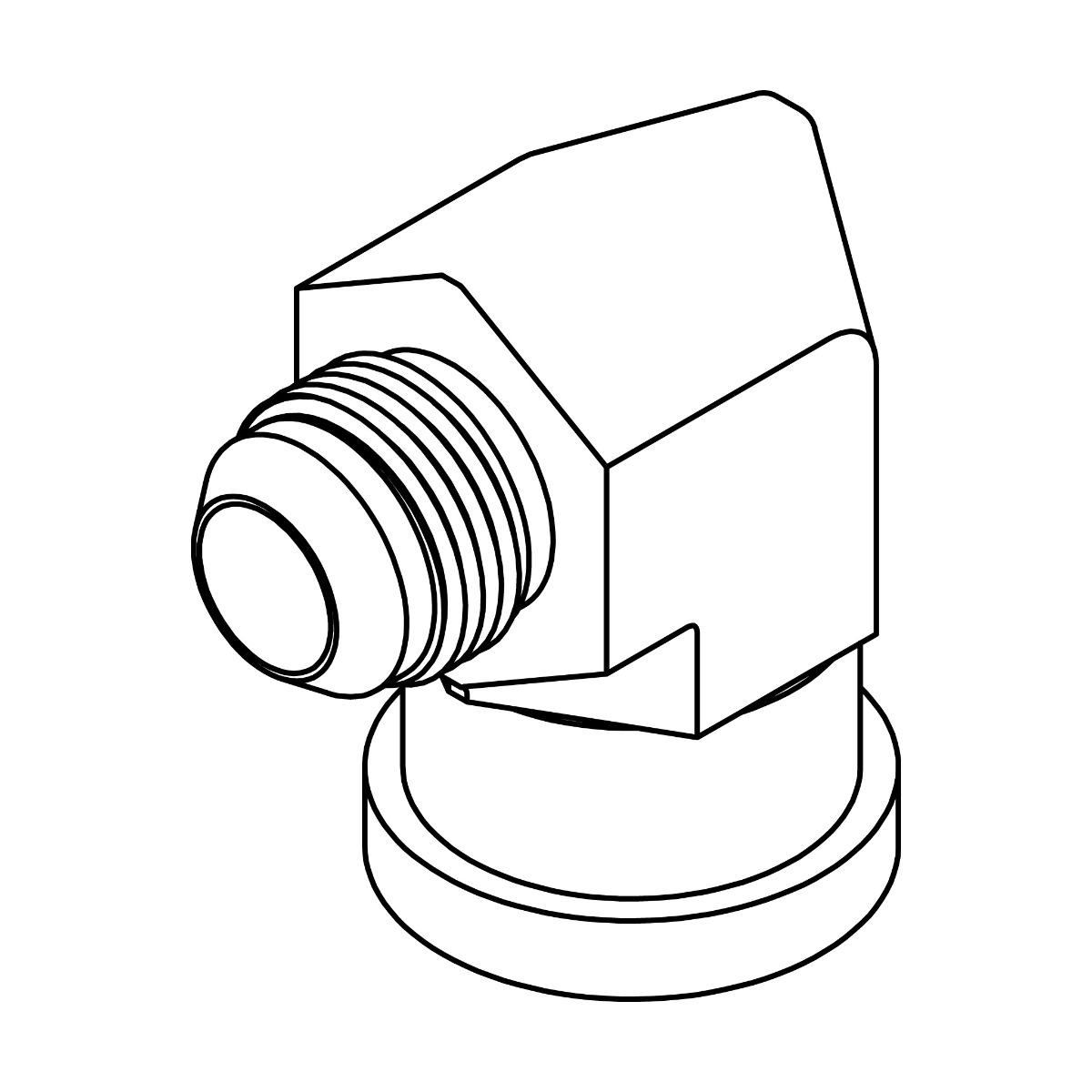 Forged Body Style JIC to Flange Elbow 90°-Code62