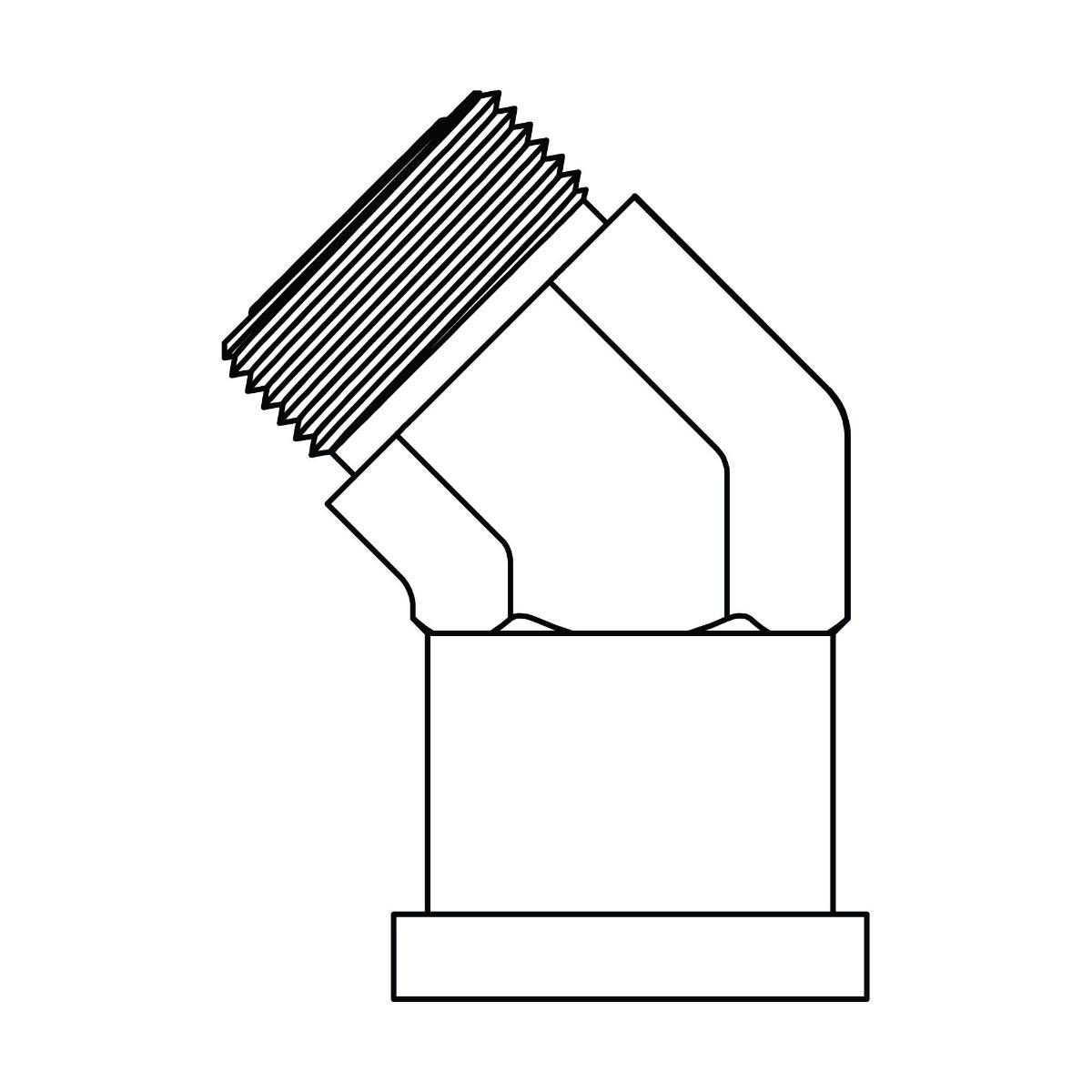 ORFS to Flange - 45&deg;- Code 61