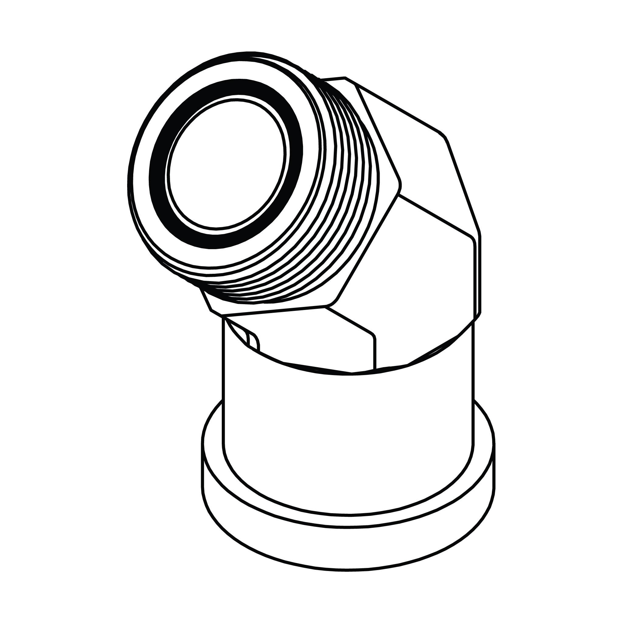 ORFS to Flange - 45&deg;- Code 61