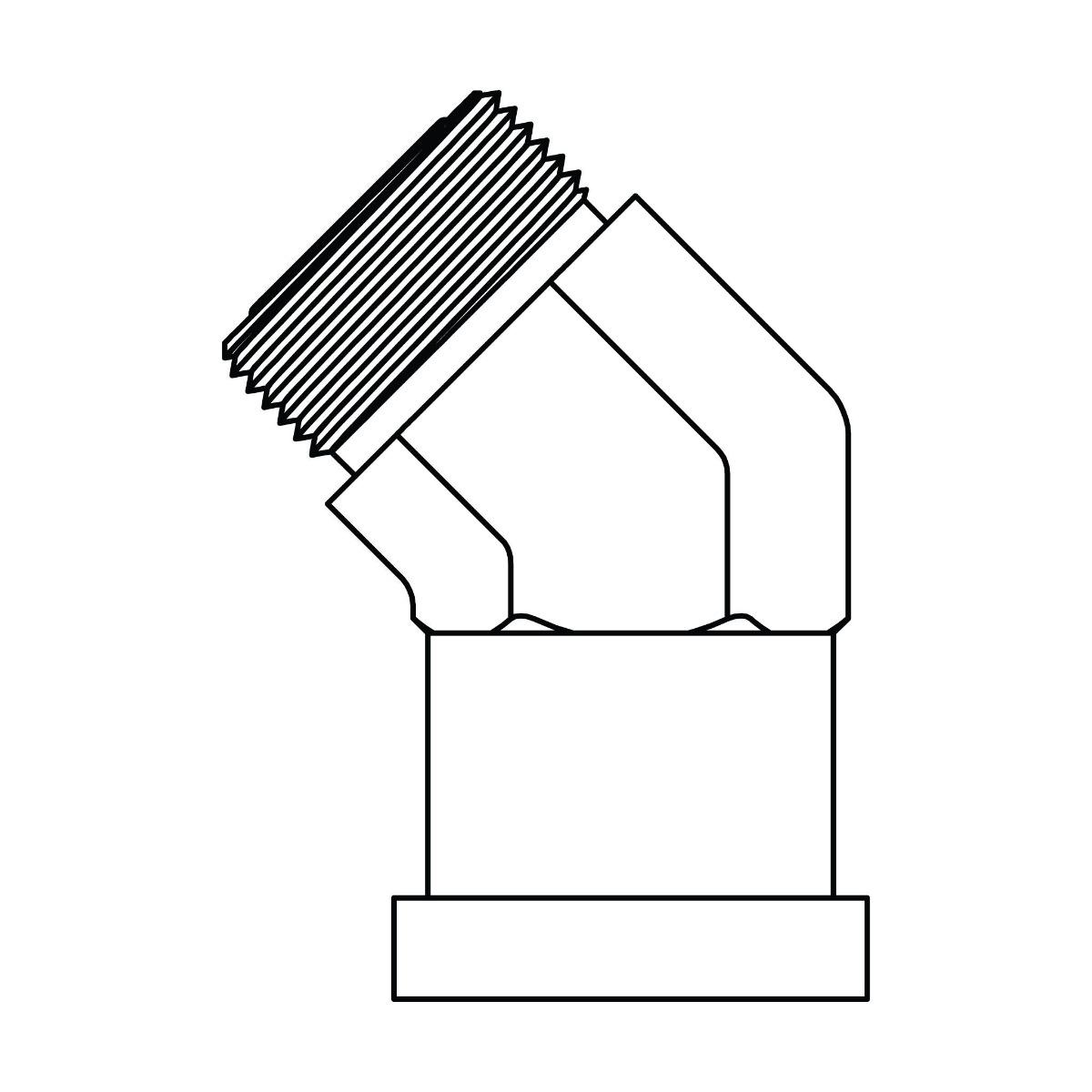 ORFS to Flange - 45&deg;- Code 62