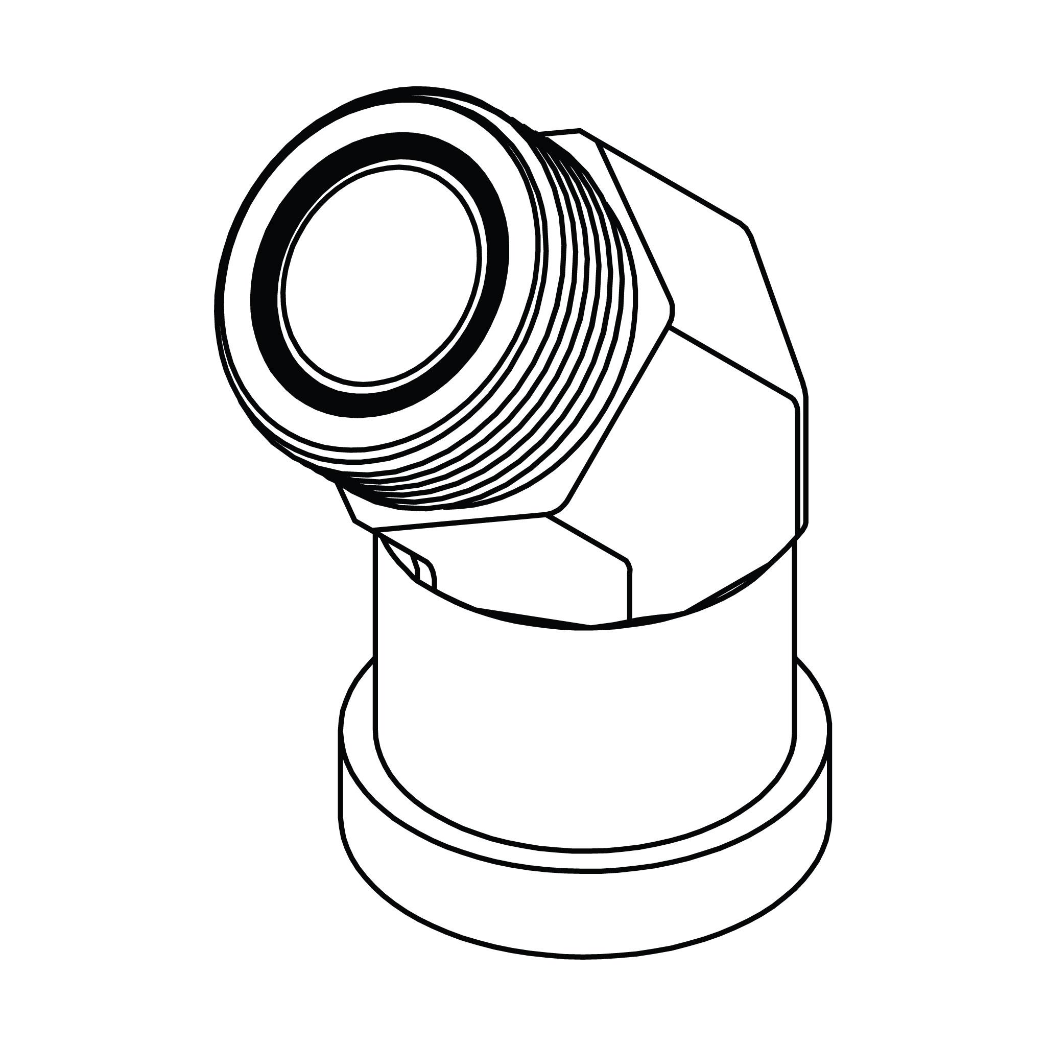 ORFS to Flange - 45&deg;- Code 62