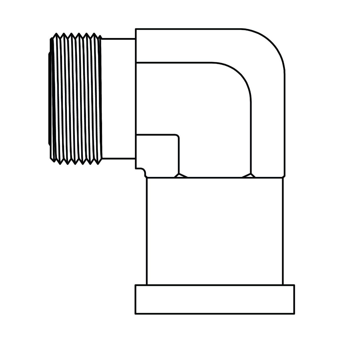 ORFS to Flange - 90&deg;- Code 61
