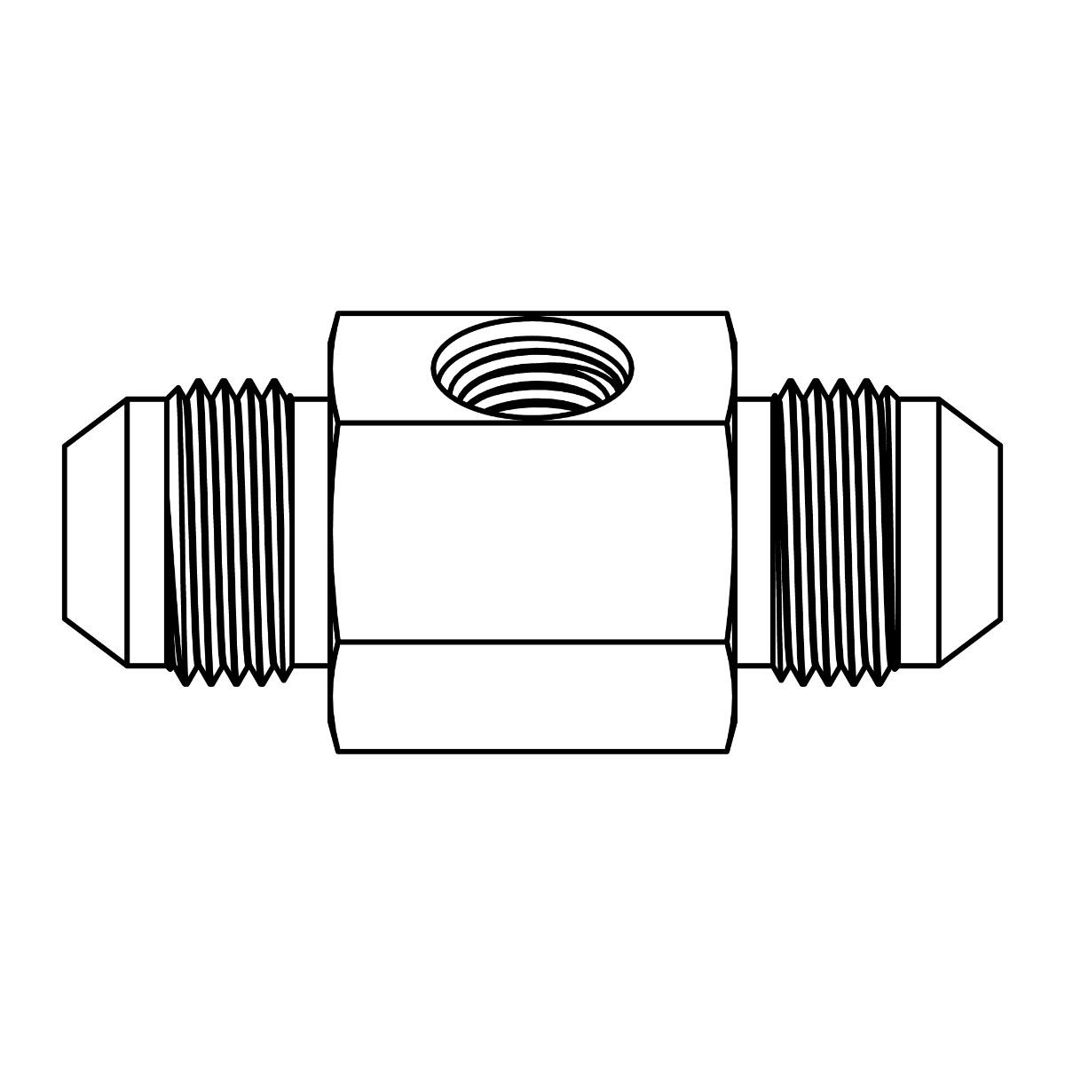 Gauge Port - JIC to JIC with -04 SAE O-Ring Port