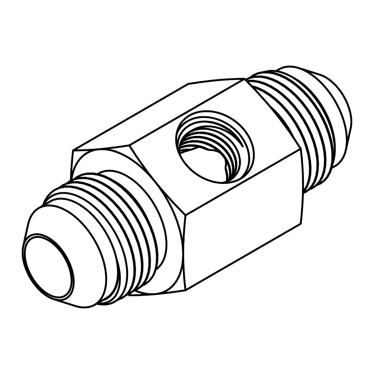 Gauge Port - JIC to JIC with -04 SAE O-Ring Port