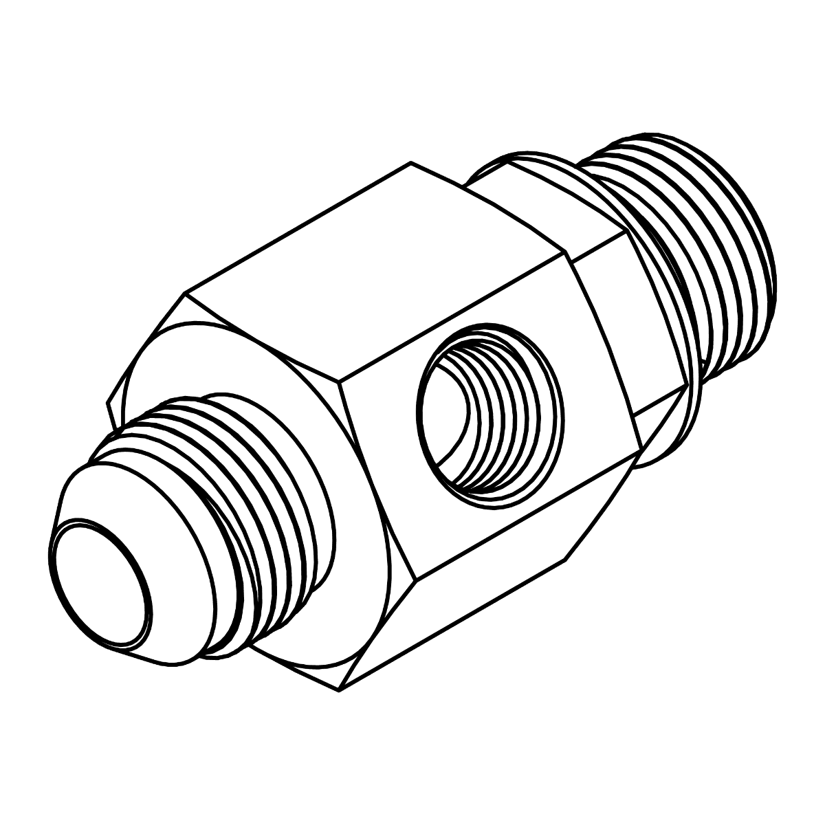 Gauge Port - JIC to O-Ring with -04 FP