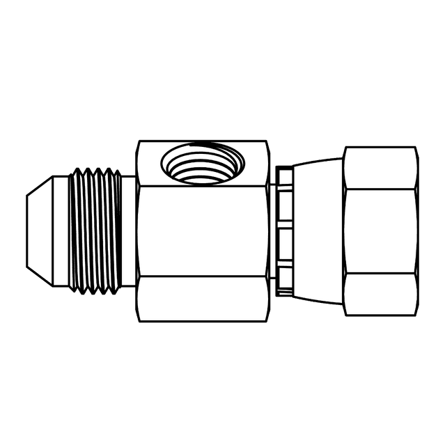 Gauge Port - JIC to JIC Swivel with -04 FP Port
