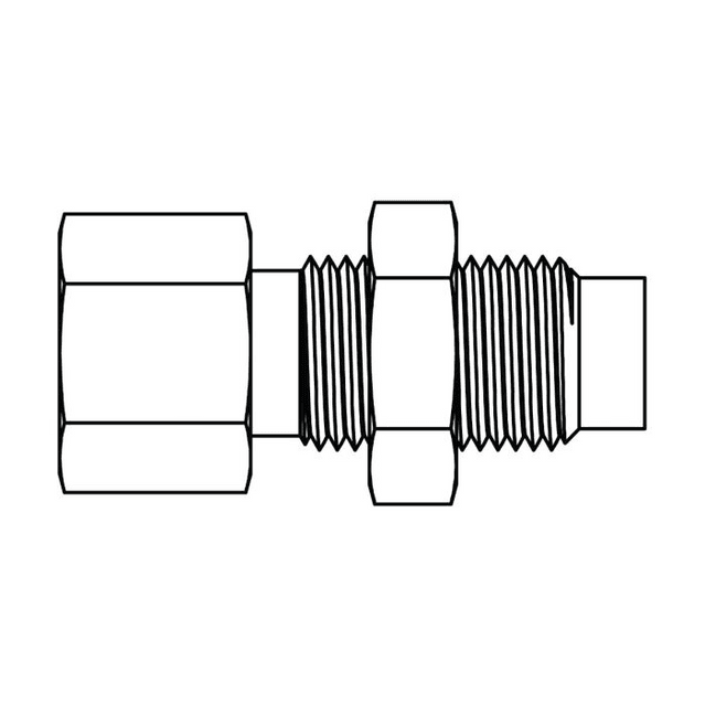 Hose Gauge Connector - Pipe to Test Point Bulkhead with Locknut