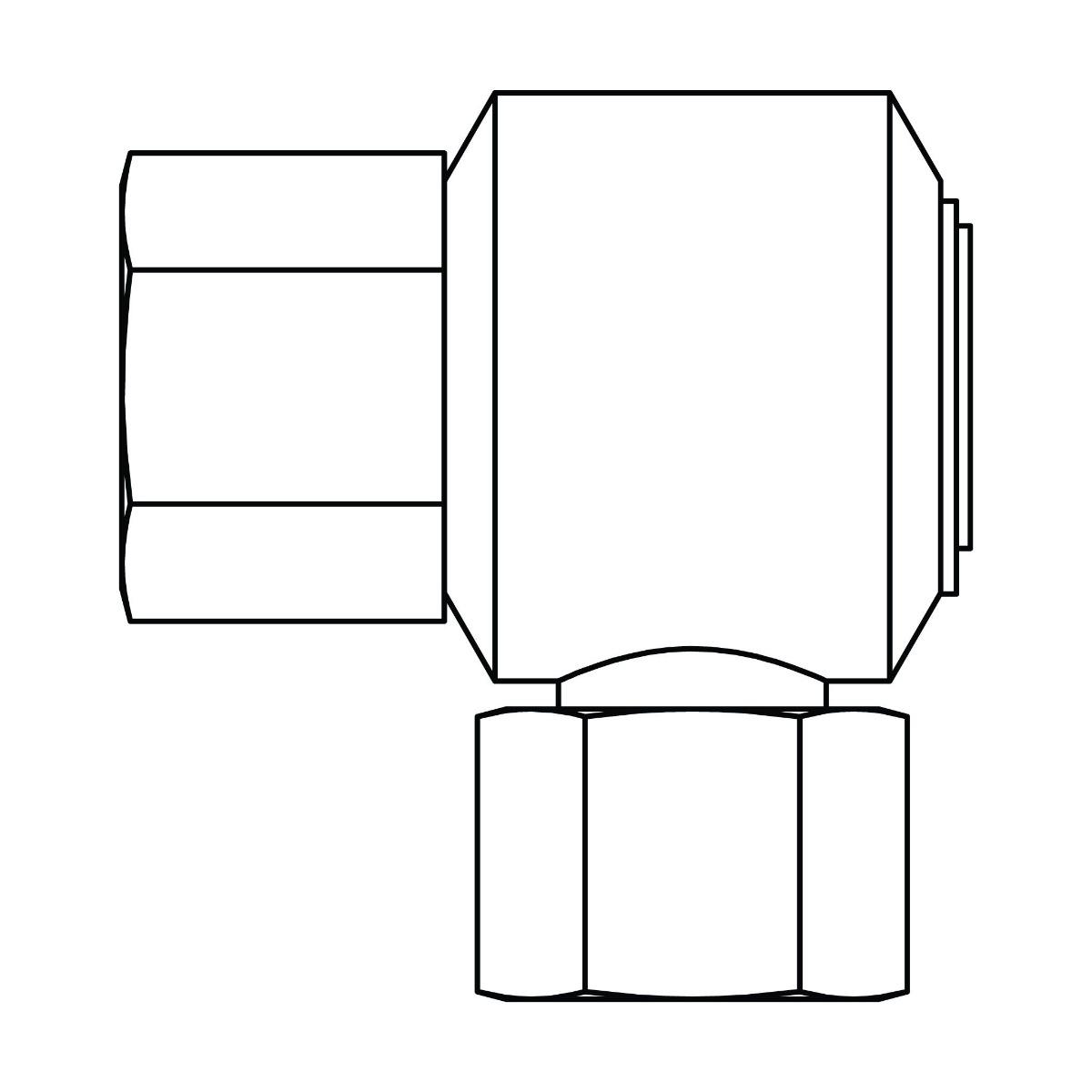 Pipe to NPSM Swivel Elbow 90&deg;