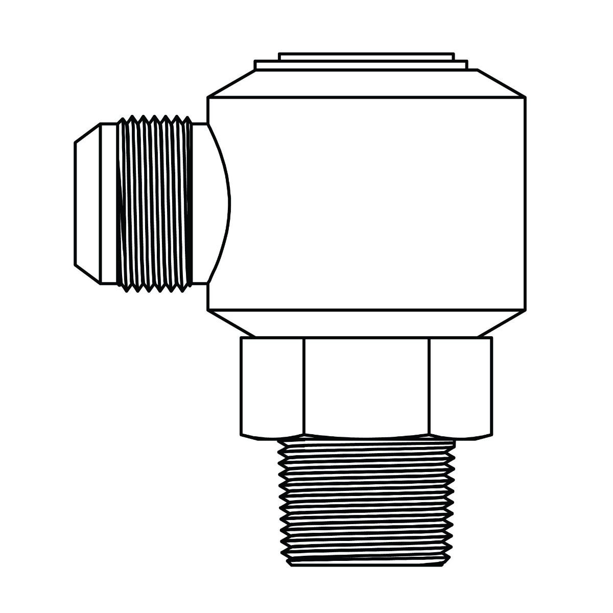 JIC to Pipe Elbow 90&deg;