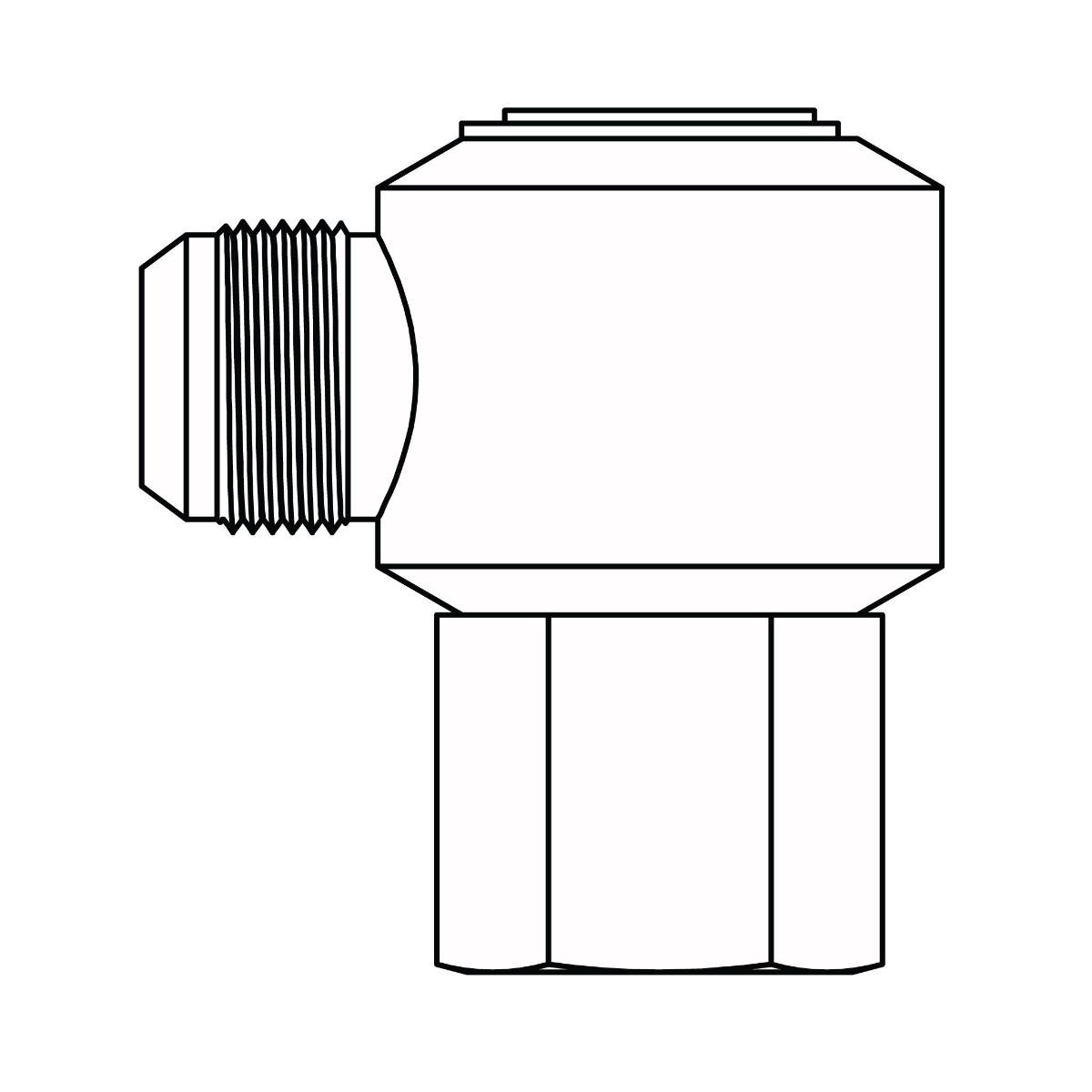 JIC to Pipe Elbow 90&deg;
