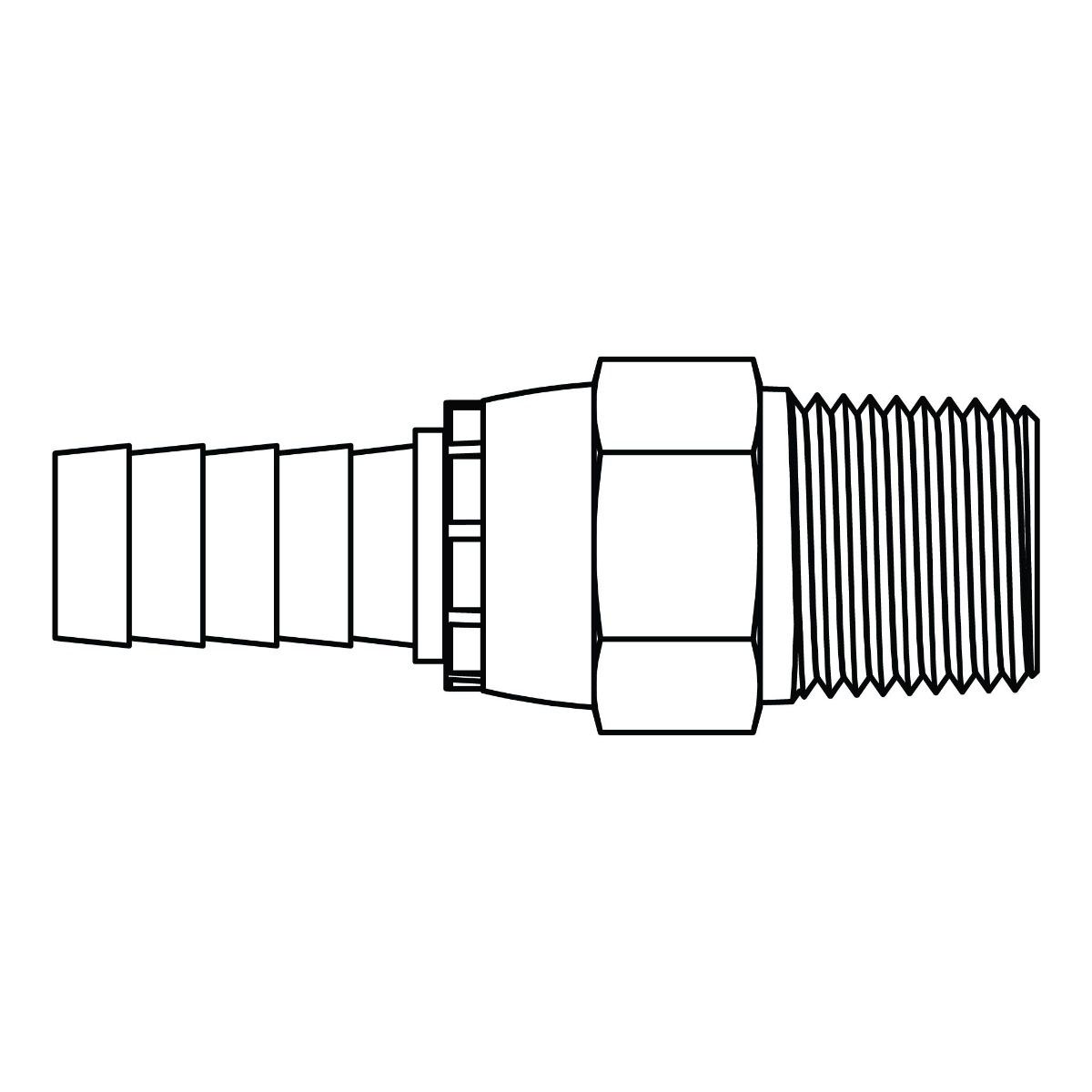 Hose Barb to Pipe Swivel
