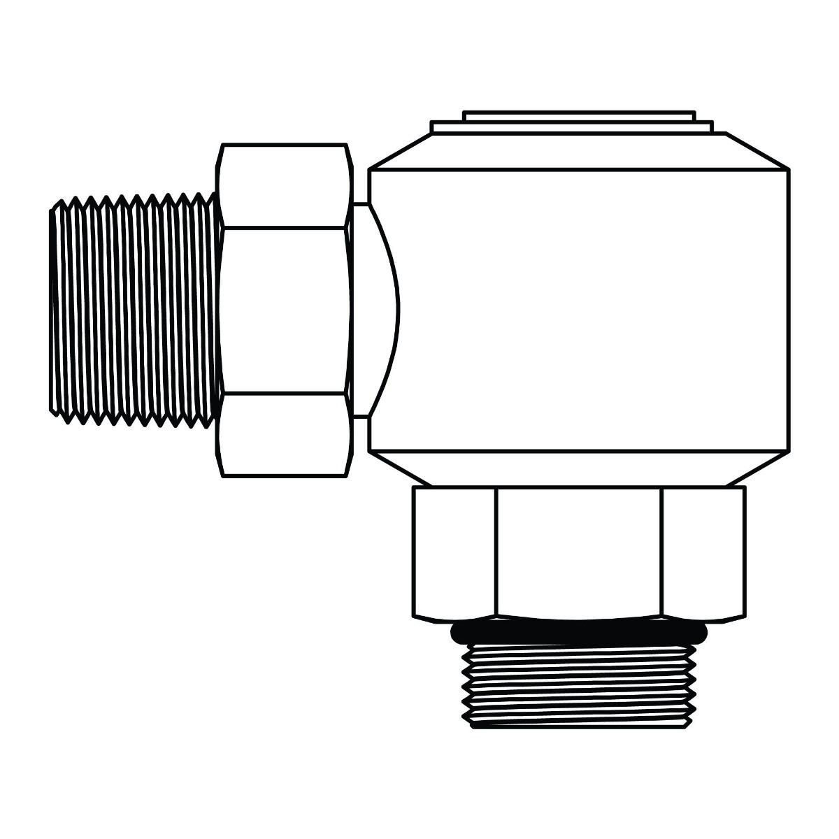 Pipe to O-Ring Elbow 90&deg;