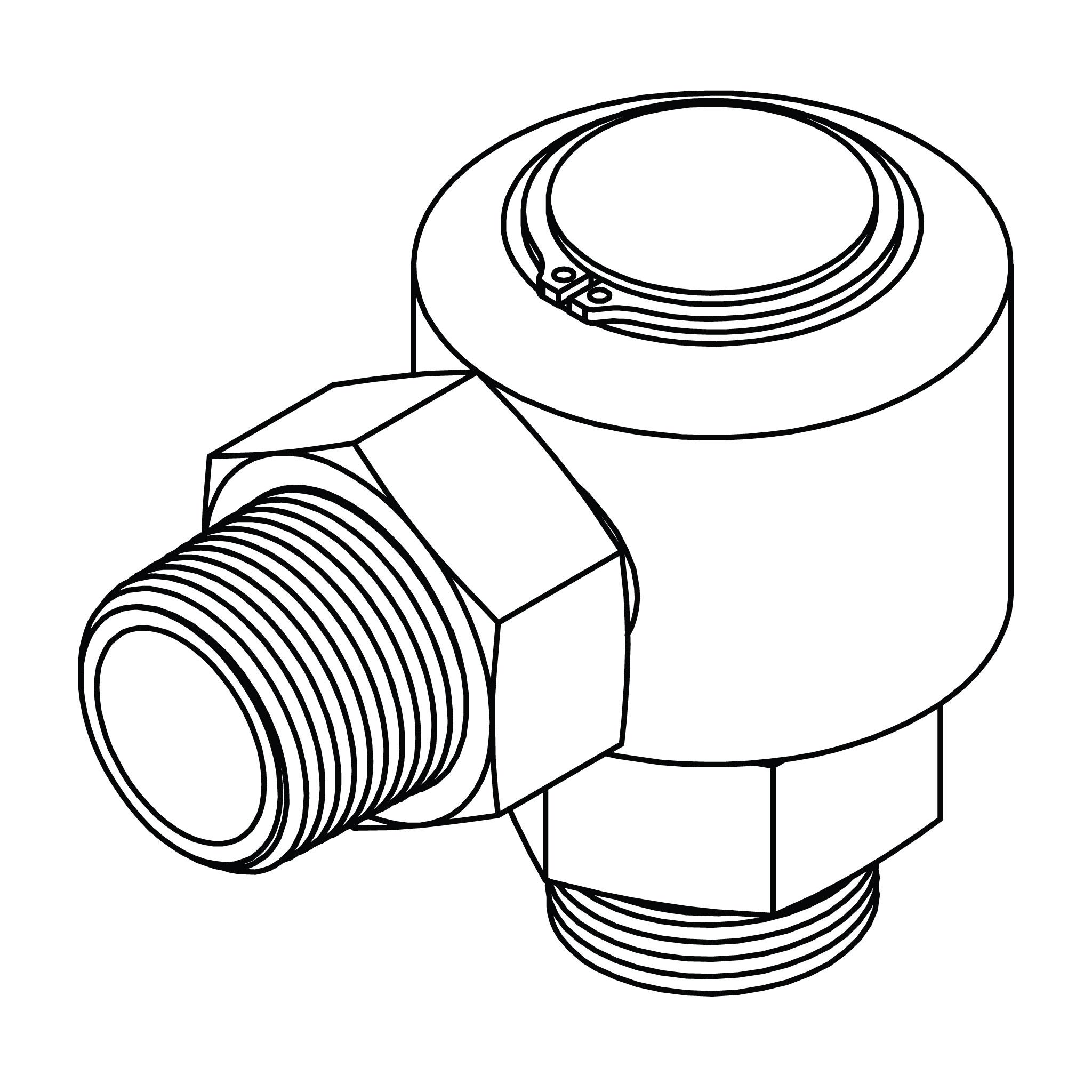Pipe to O-Ring Elbow 90&deg;