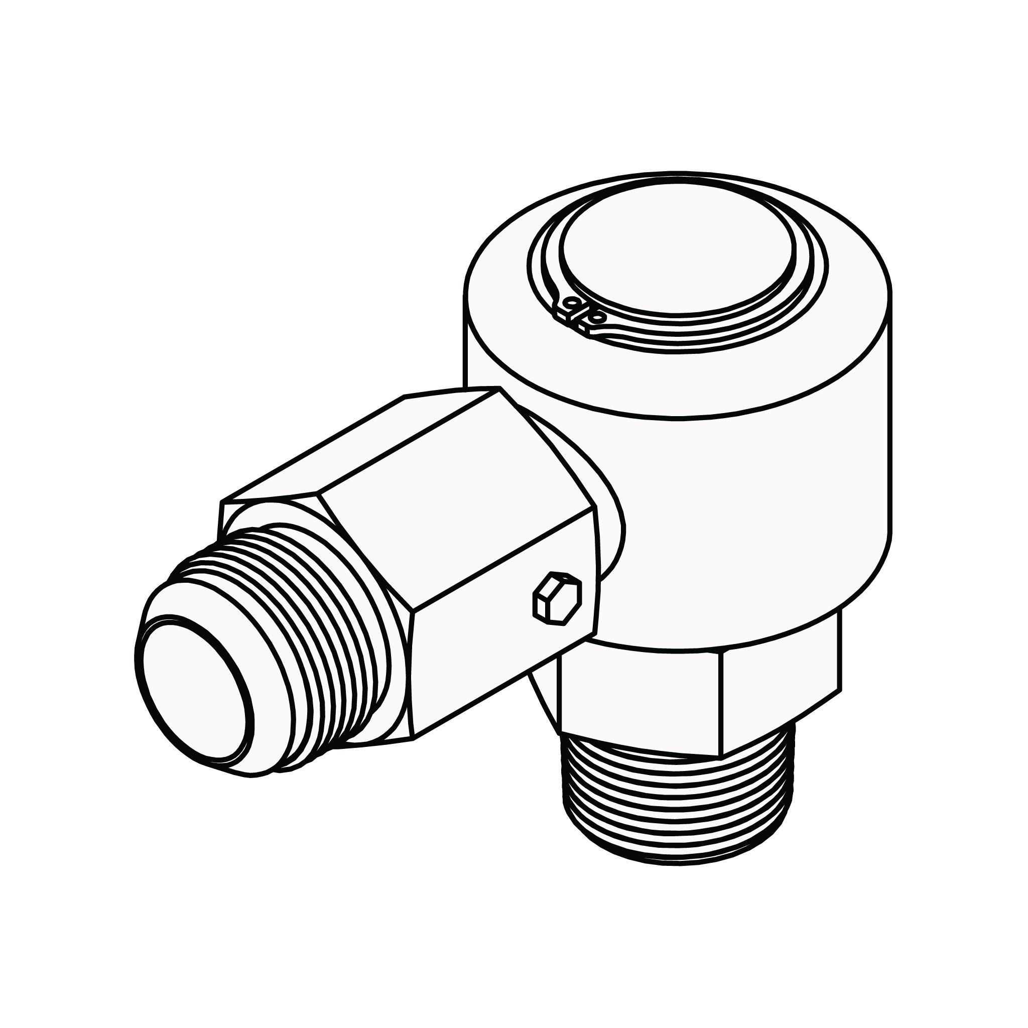JIC to Pipe Elbow 90&deg; - Dual Plane Swivel