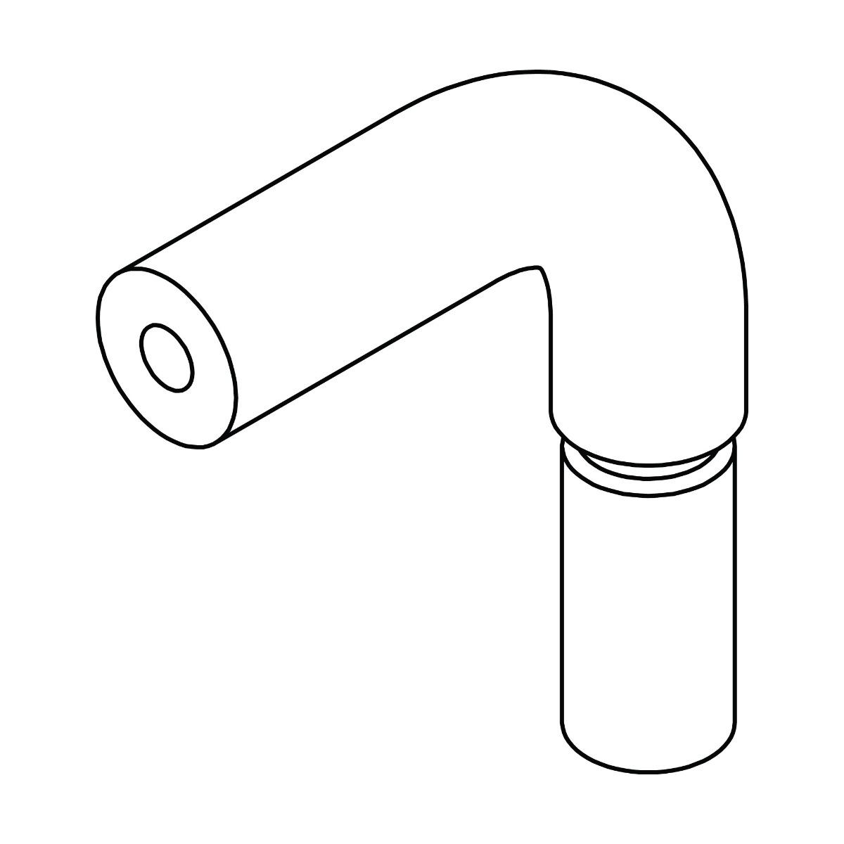 Microbore Hose End - Metric Standpipe 90&deg; Elbow