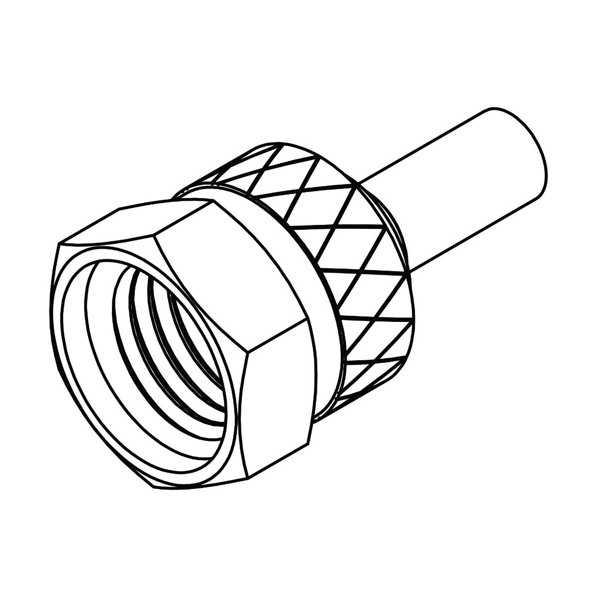 Microbore Hose End - Test Point - Threads M16x2.0