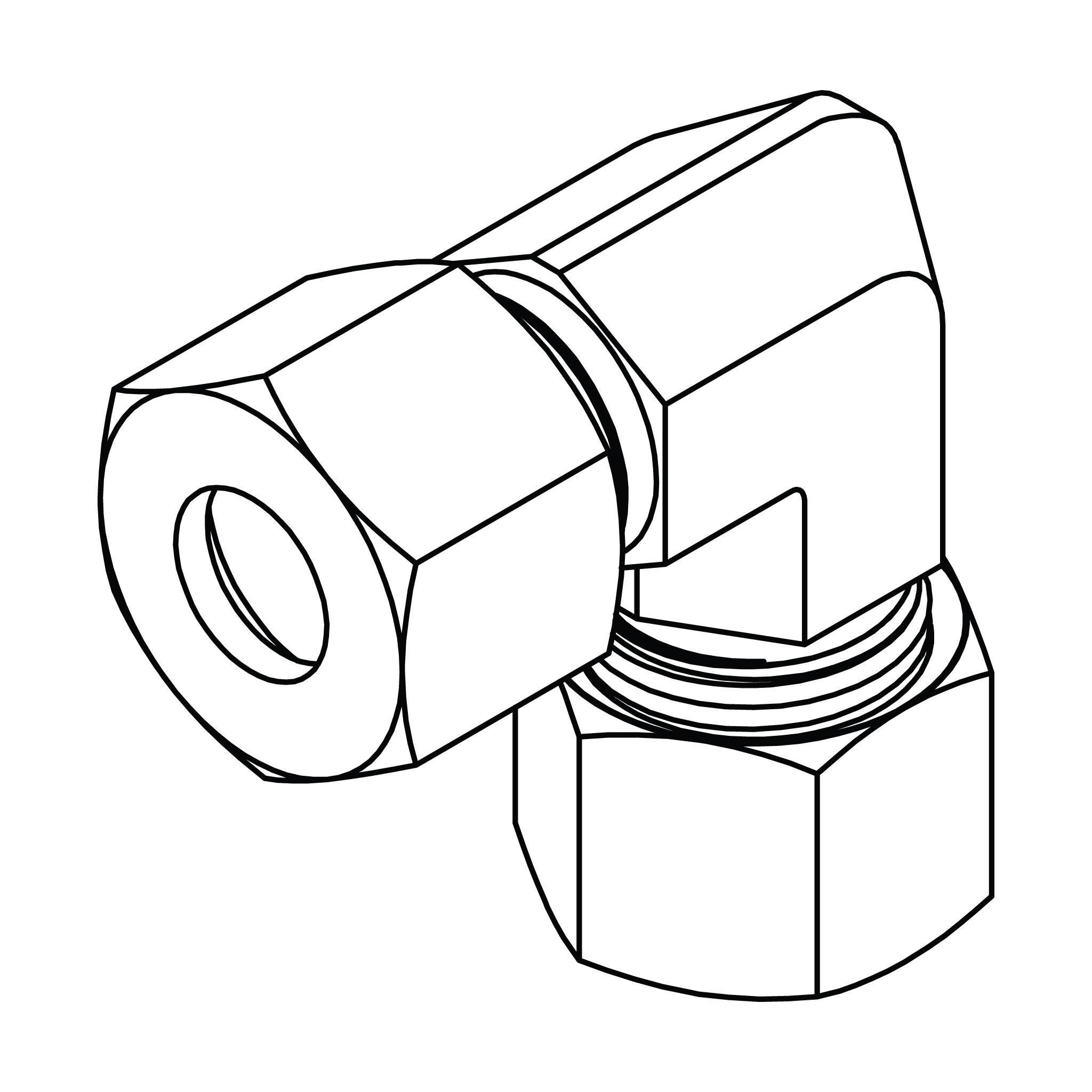 Metric Compression Union Elbow 90&deg;