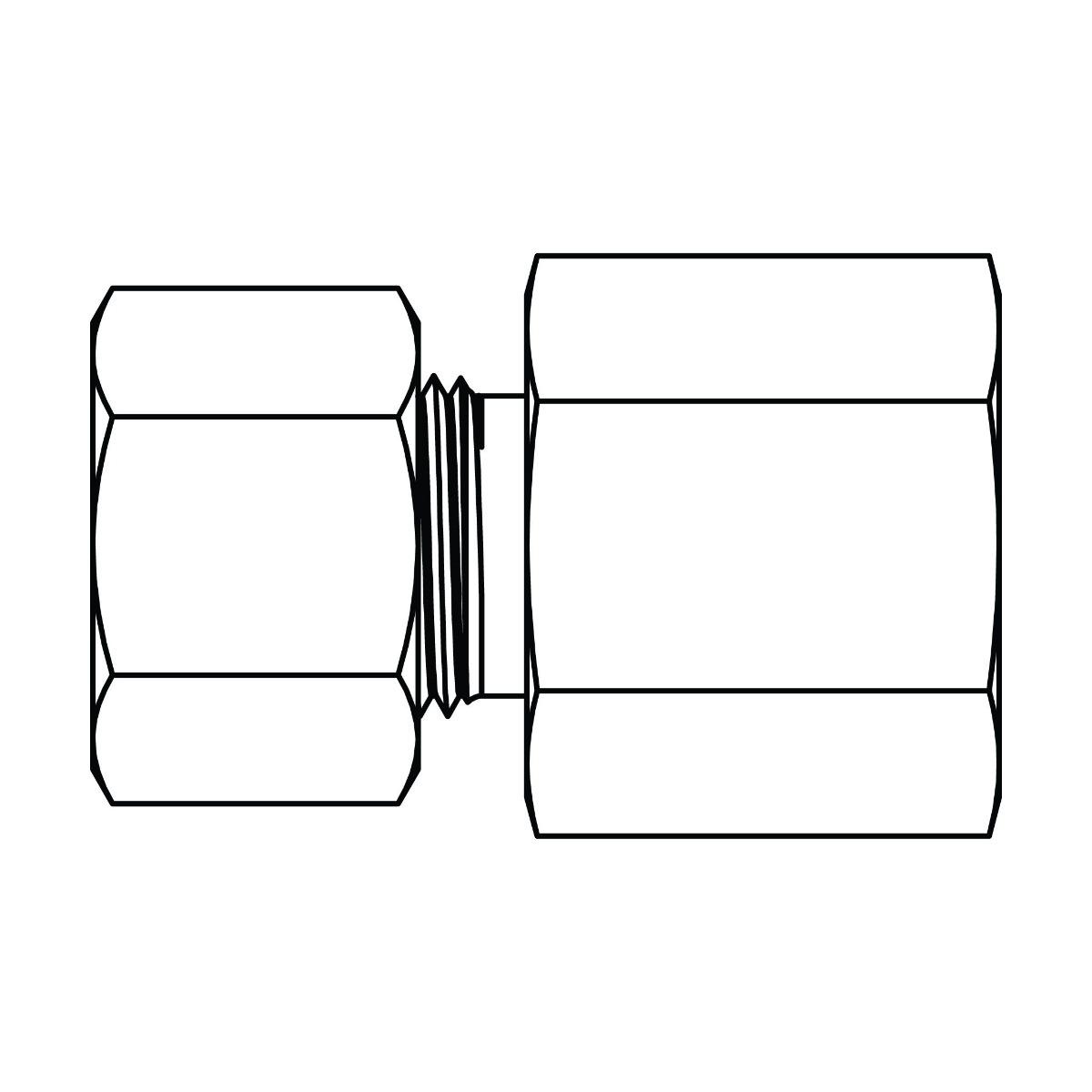 Metric Compression Female Stud Coupling - Metric