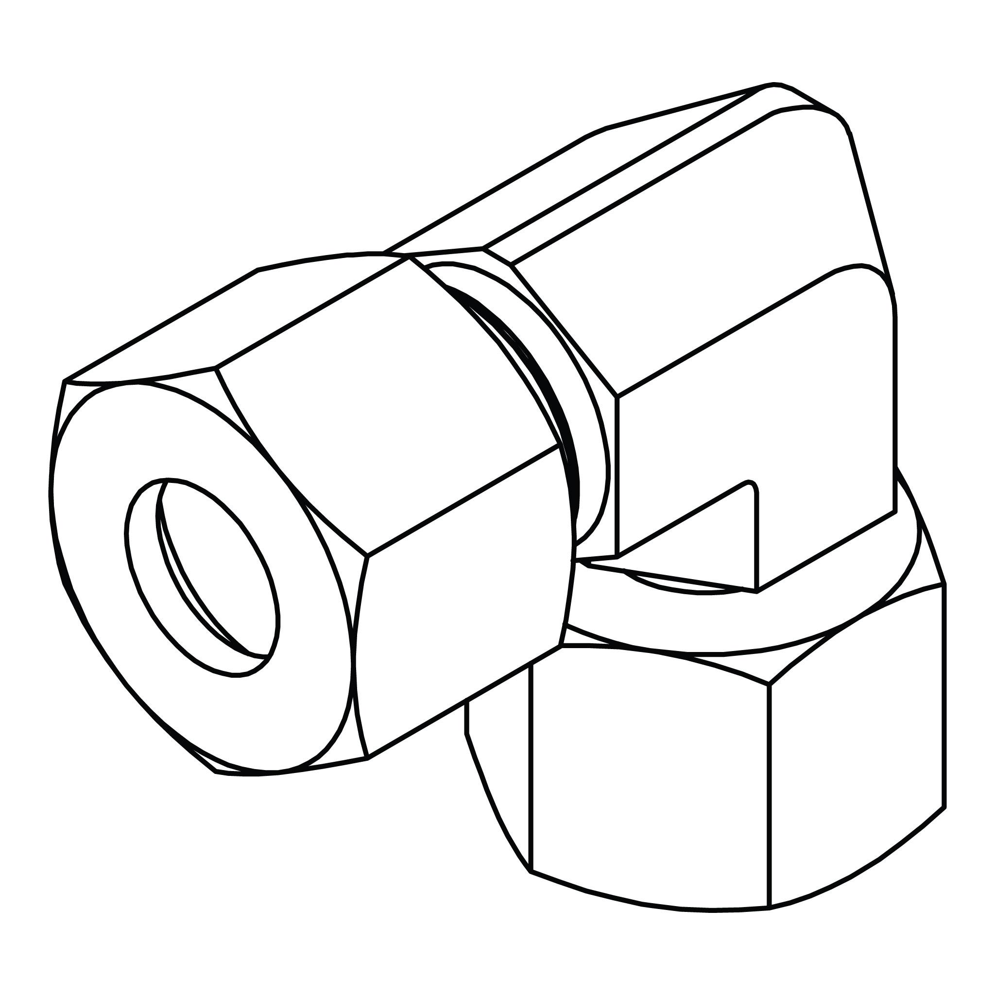 Metric Compression Swivel Elbow 90&deg;