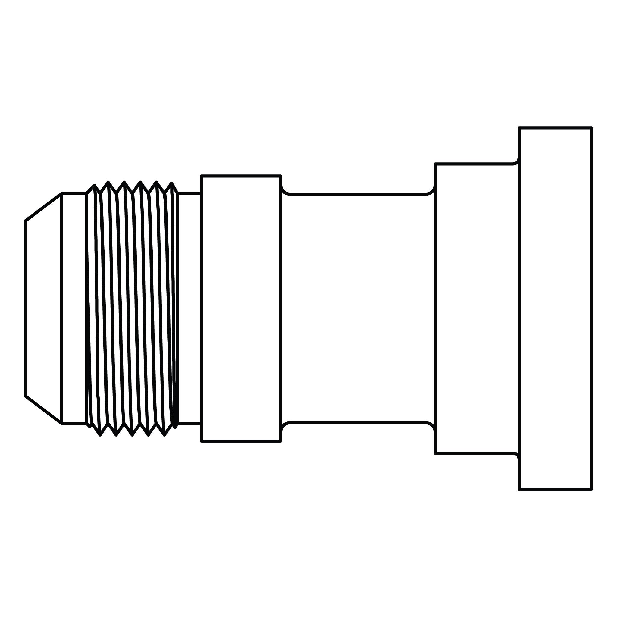 JIC to No Braze Flange - Code 62