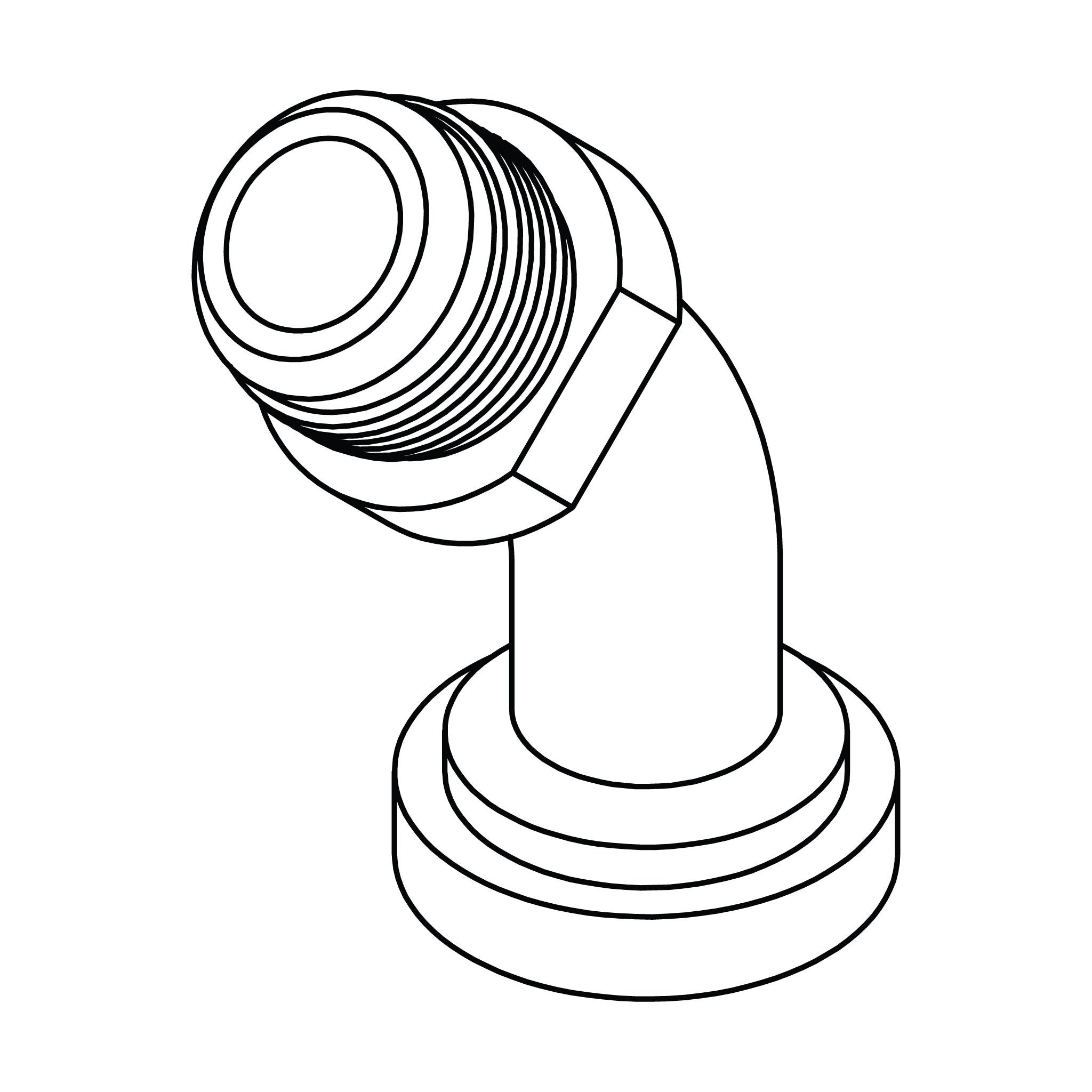 JIC to No Braze Flange Elbow 45&deg; - Code 62