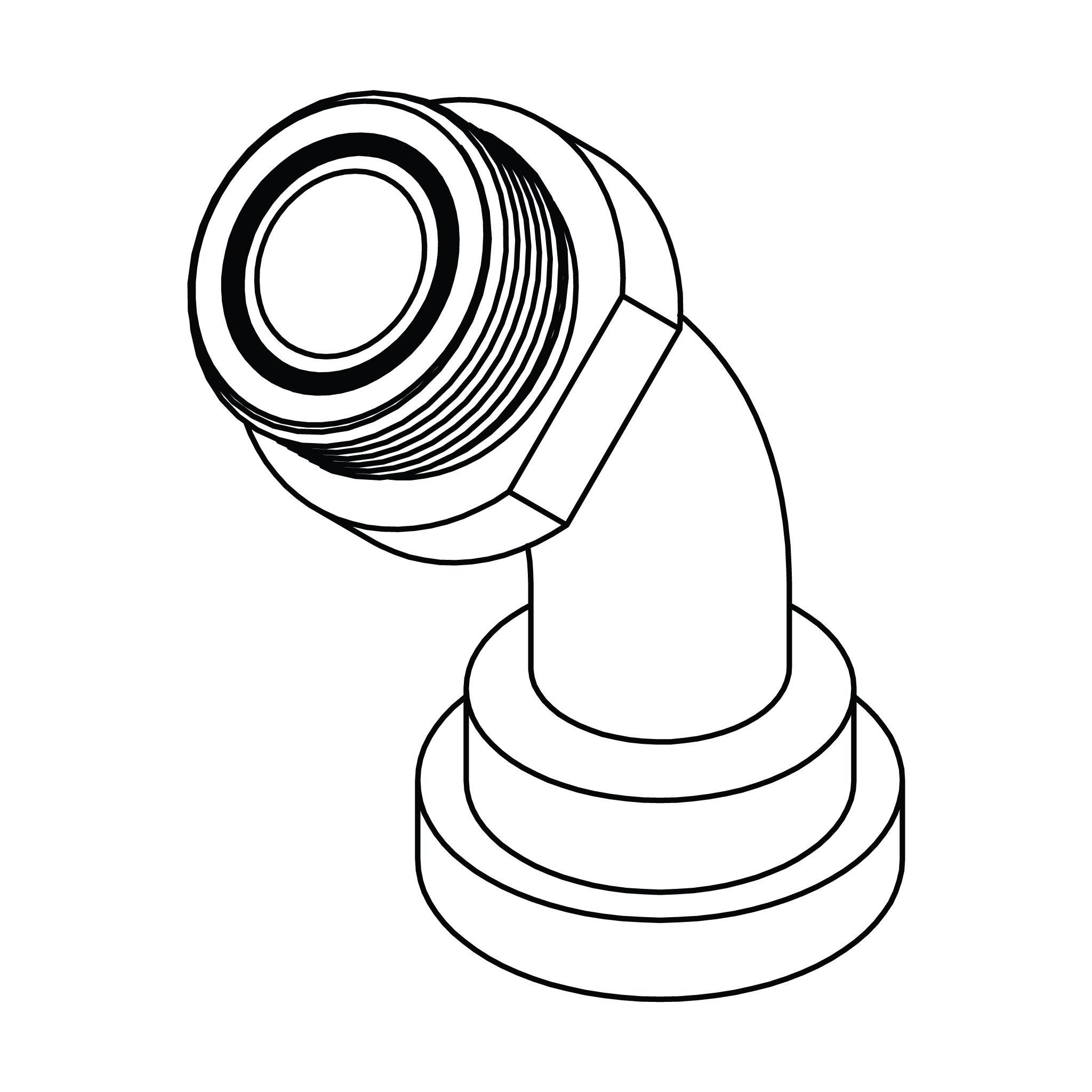 ORFS to No Braze Flange 45&deg; - Code 61