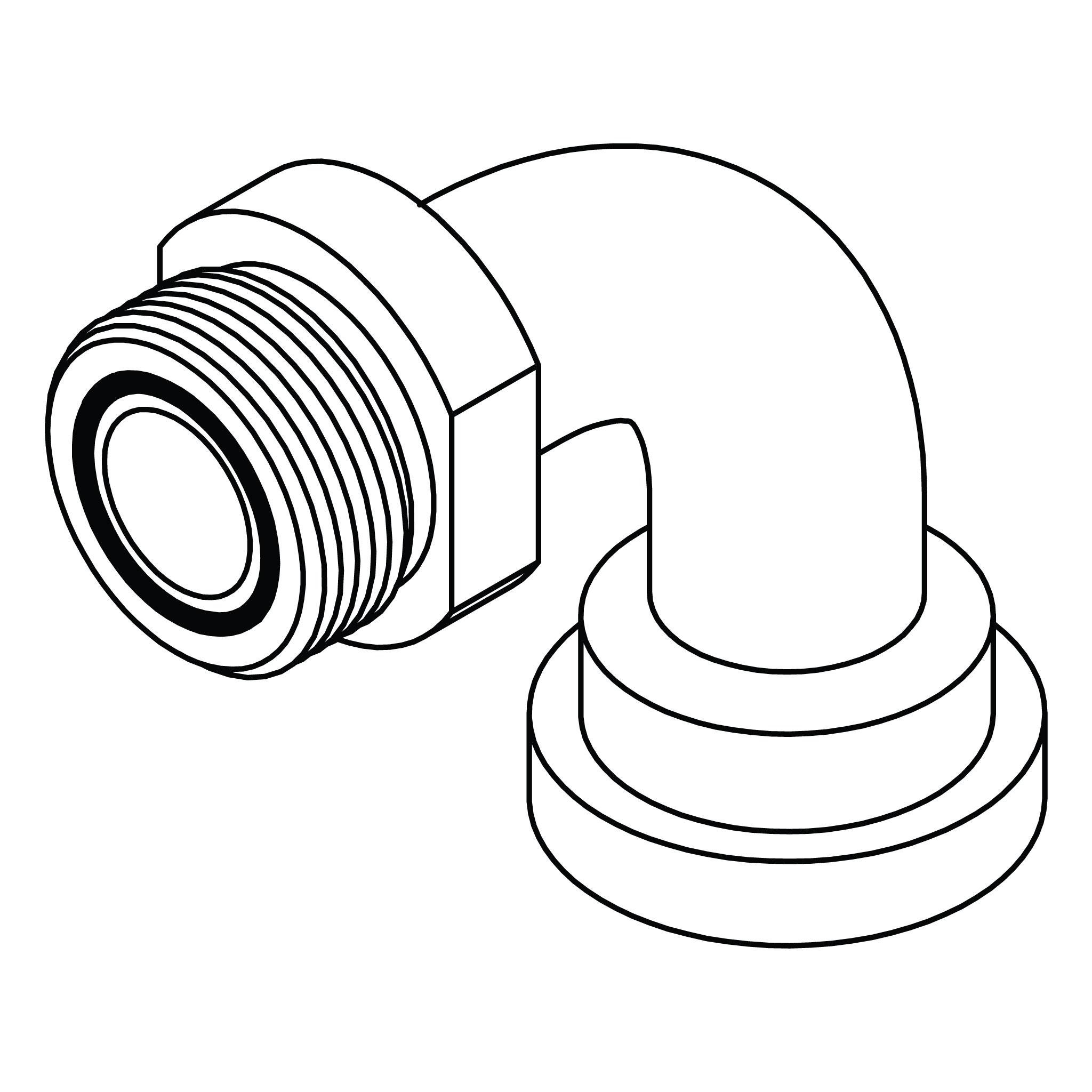 ORFS to No Braze Flange 90&deg; - Code 62