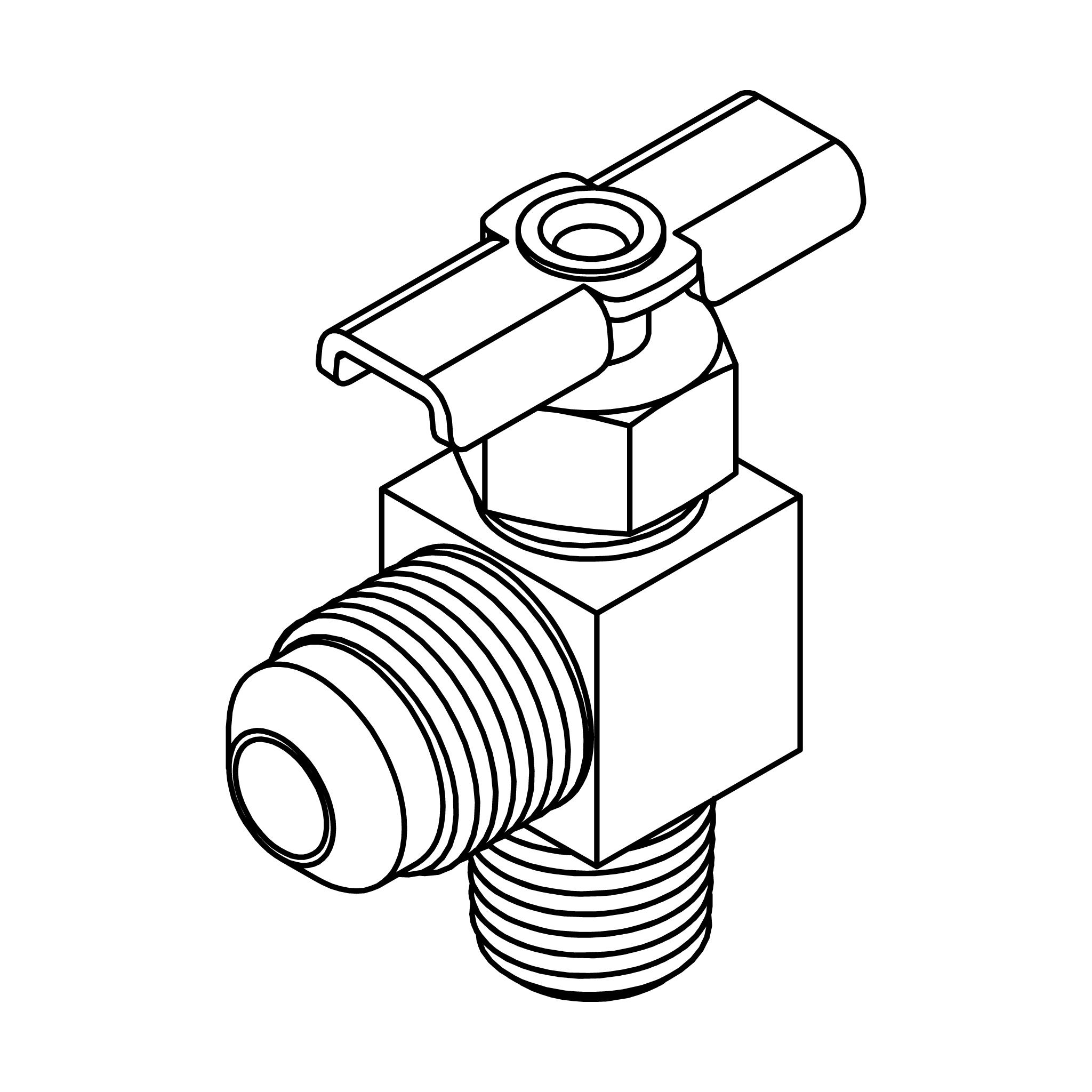 SAE 45&deg; to Pipe Elbow 90&deg;