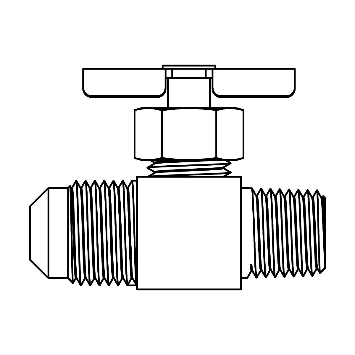 SAE 45&deg; to Pipe