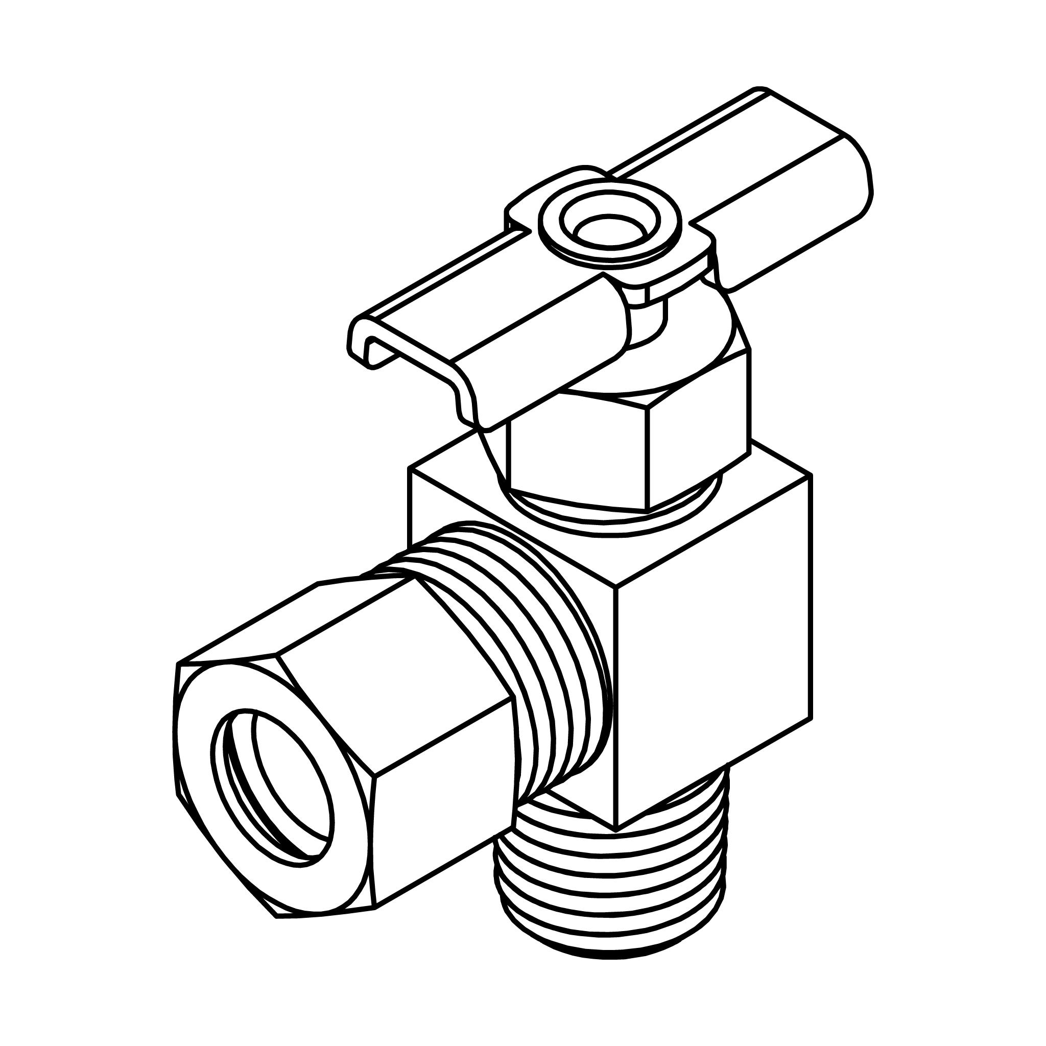 Compression to Pipe Elbow 90&deg;