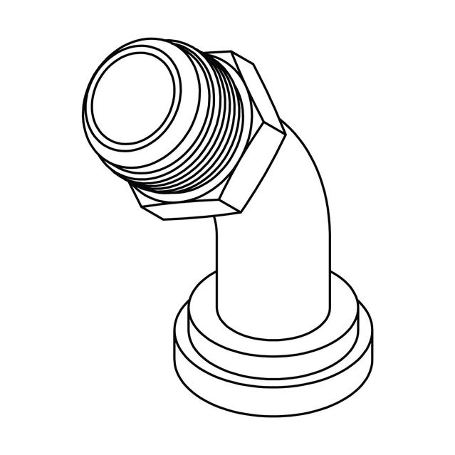 JIC to Flange Elbow 45° - Code 62