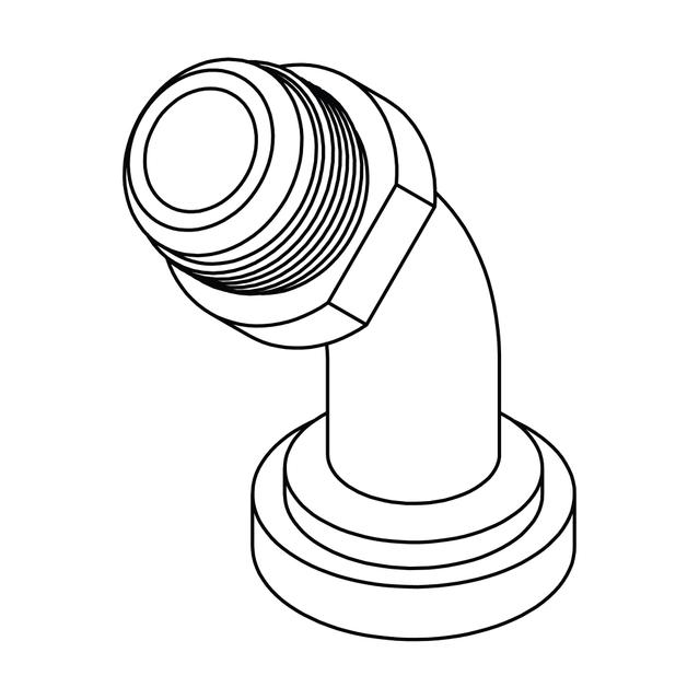 JIC to No Braze Flange Elbow 45° - Code 62