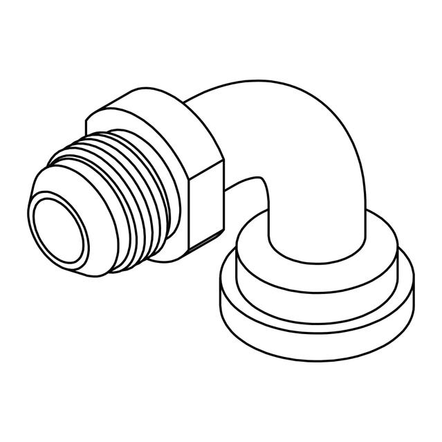 JIC to No Braze Flange Elbow 90°- Code 61