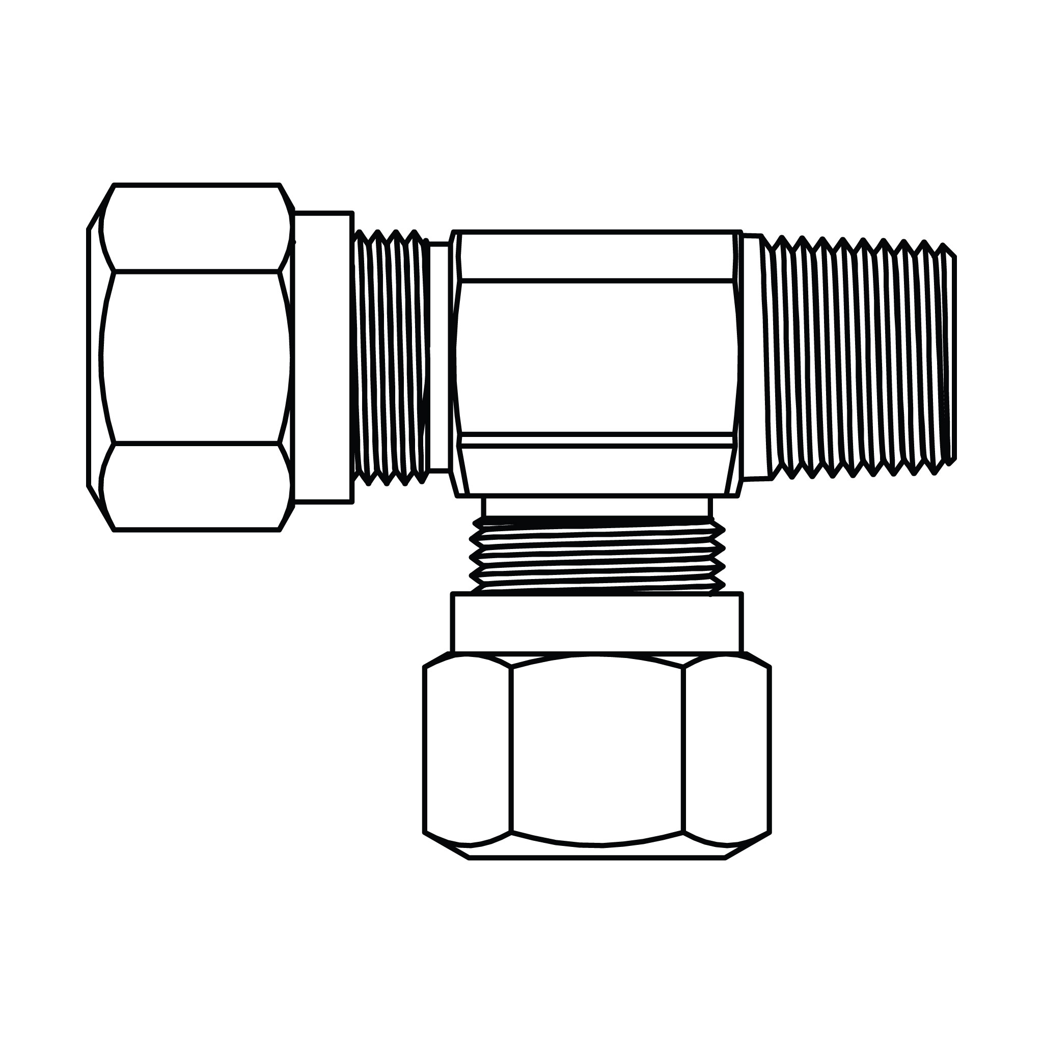 Tube to Pipe Run Tee