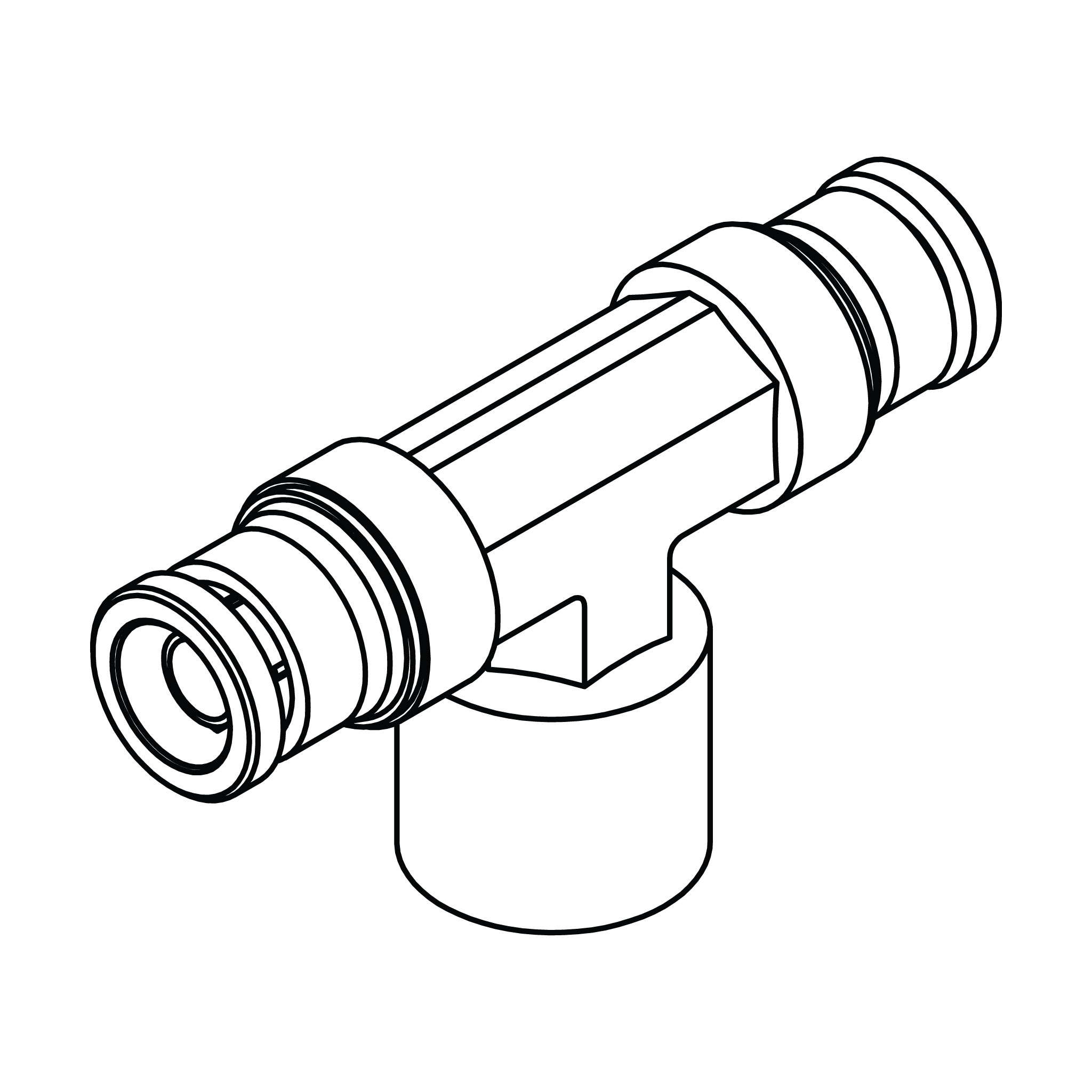 Tube to Pipe Branch Tee