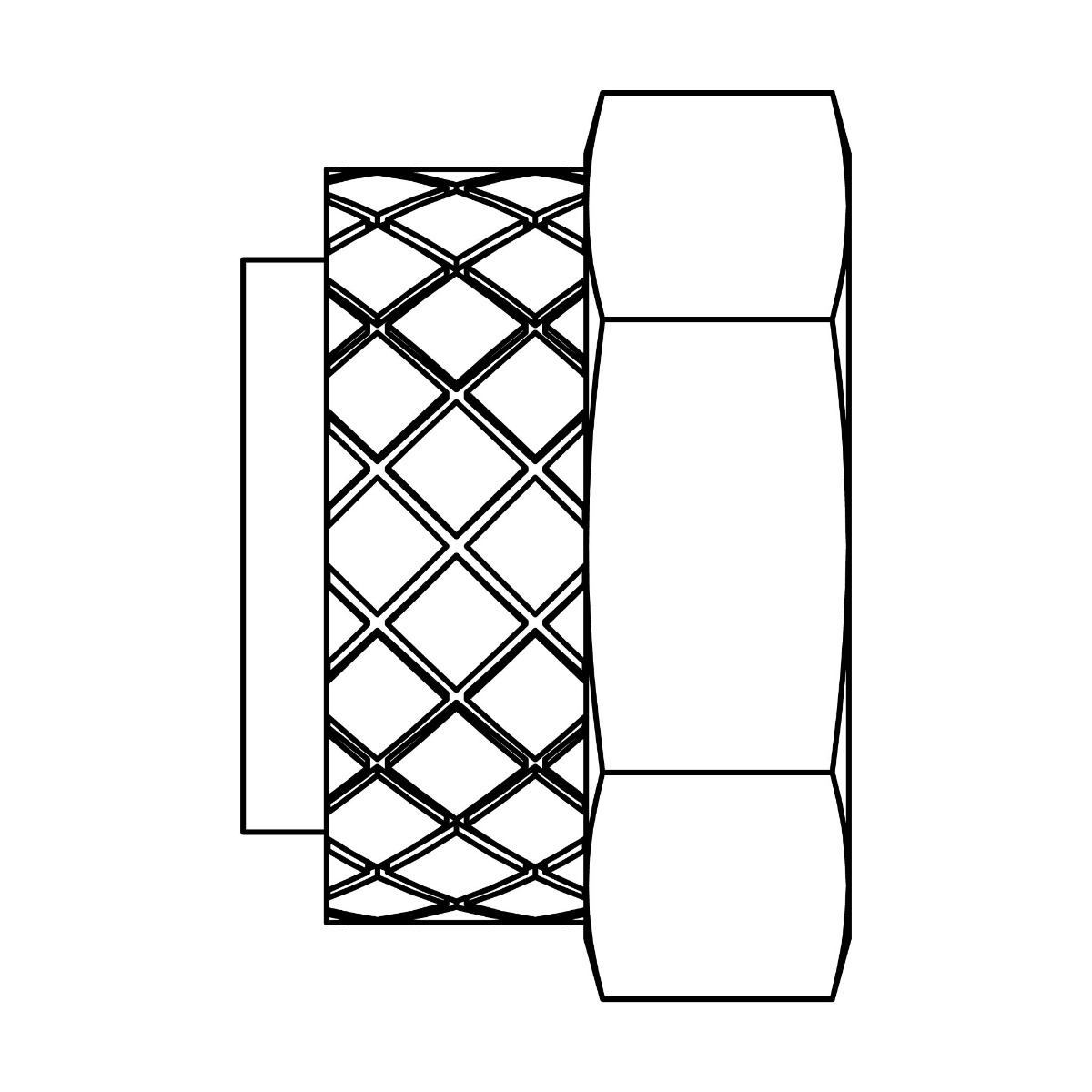 Brass Nut and Nylon Sleeve Assembly