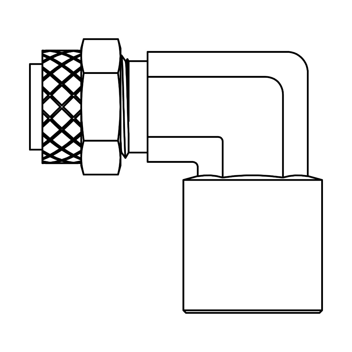 Tube to Pipe Elbow 90°