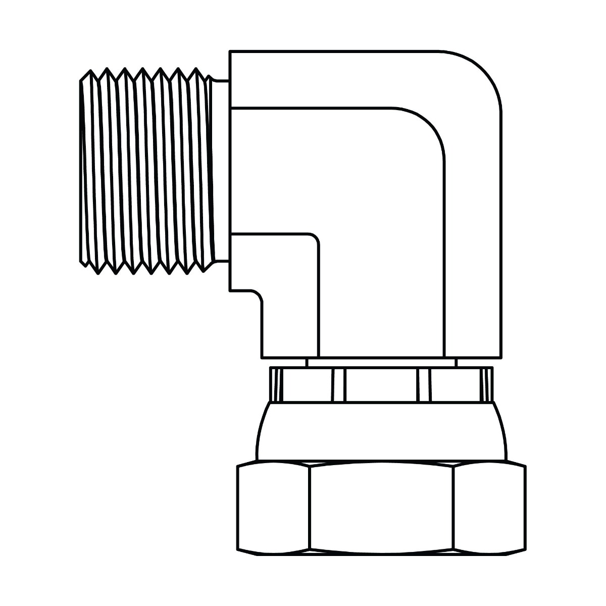 BSPP to BSPP Swivel Elbow 90°