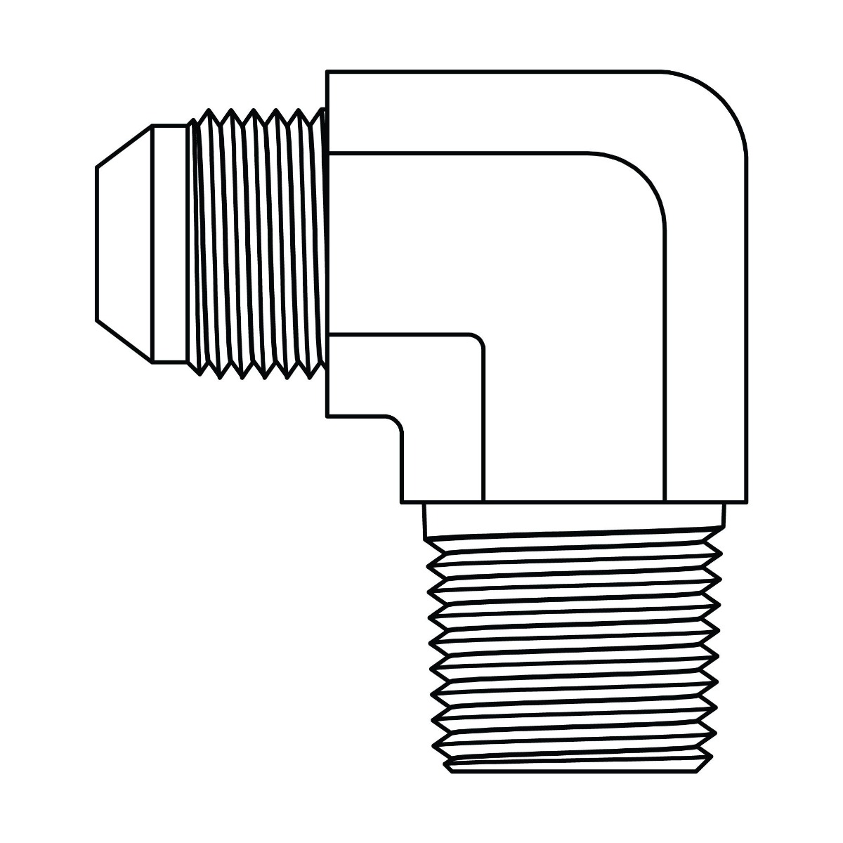 JIC to BSPT Elbow 90°