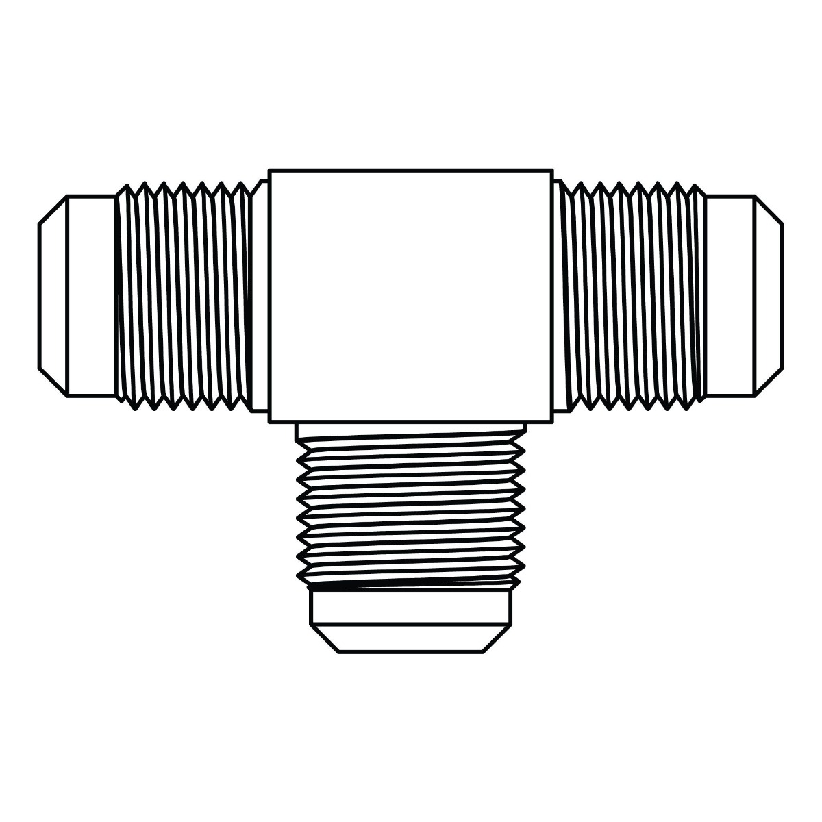 SAE 45° Tube Union Tee
