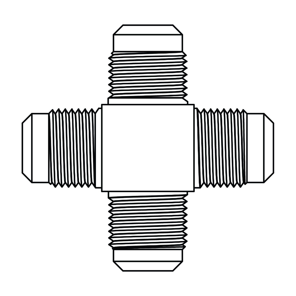 SAE 45° Tube Union Cross