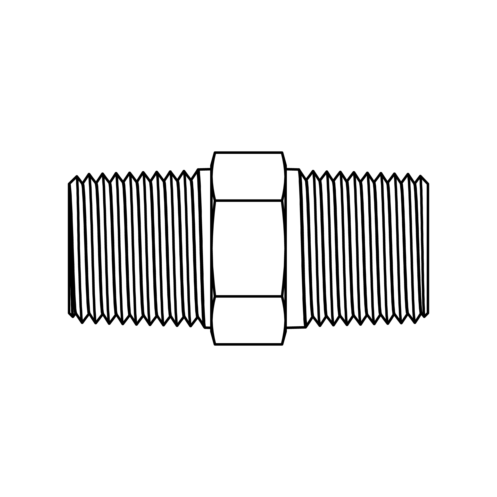Restricted Hex Pipe Nipple