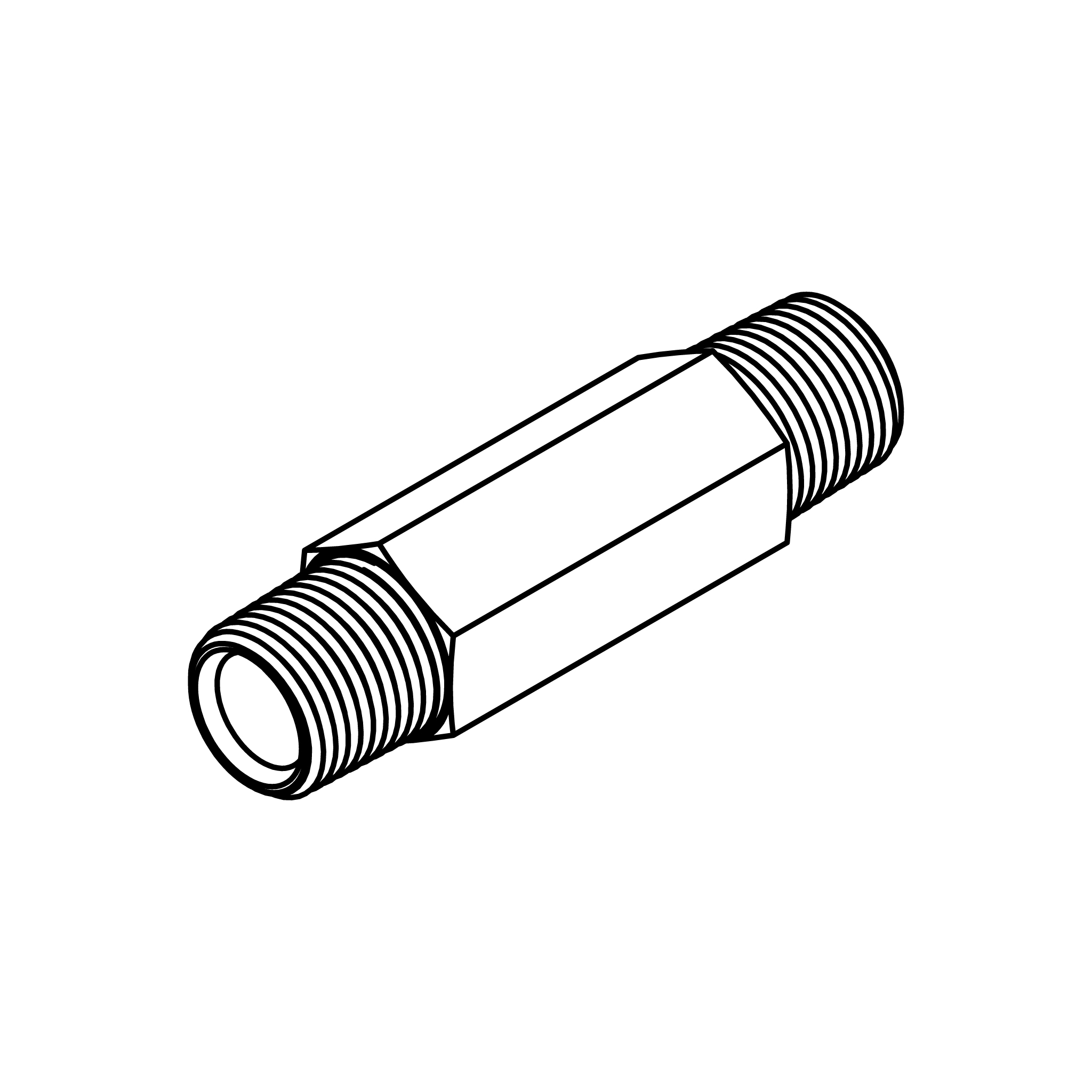 Long Hex Pipe Nipple