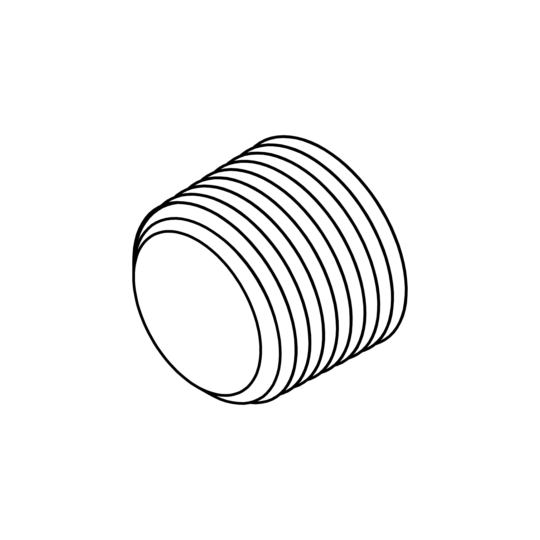 Flush Hollow Hex Pipe Plug 7/8 Taper